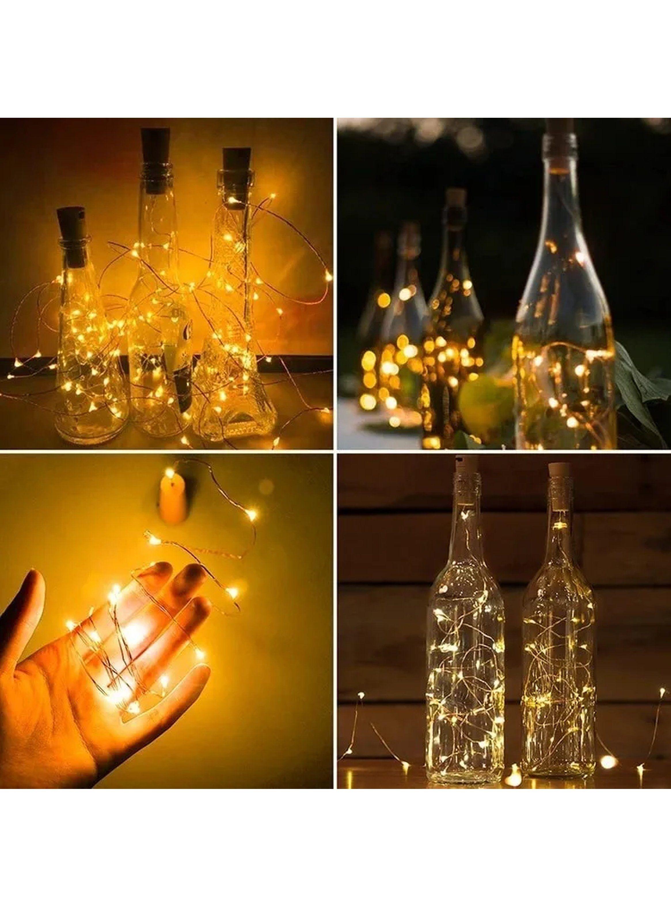 Luces LED para Botellas 12 Piezas Cálidas Decorativas Interior/Exterior-2