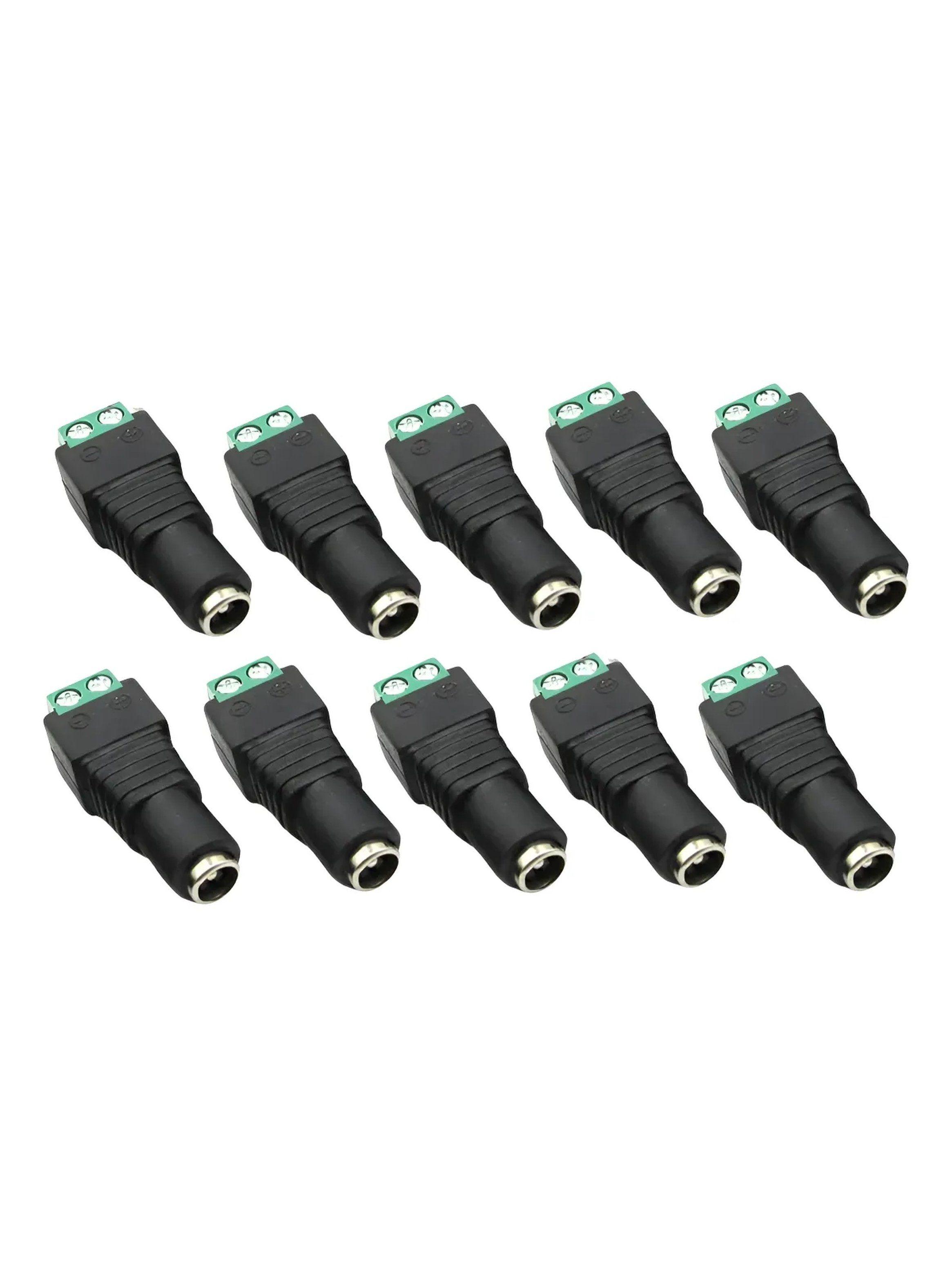 Conector DC para Cámaras de Seguridad Terminal de Tornillo Negro-0
