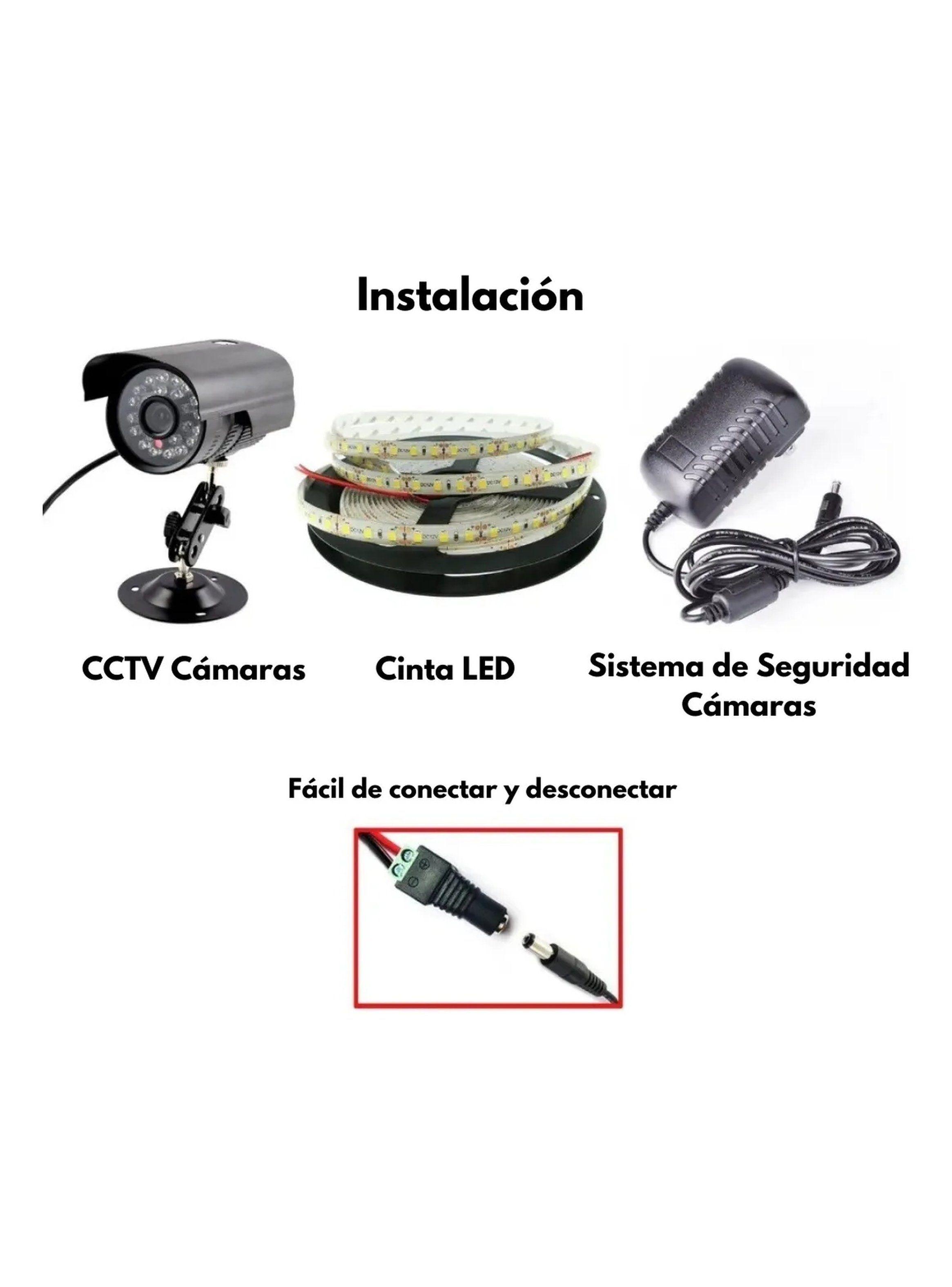 Conector DC para Cámaras de Seguridad Terminal de Tornillo Negro-2