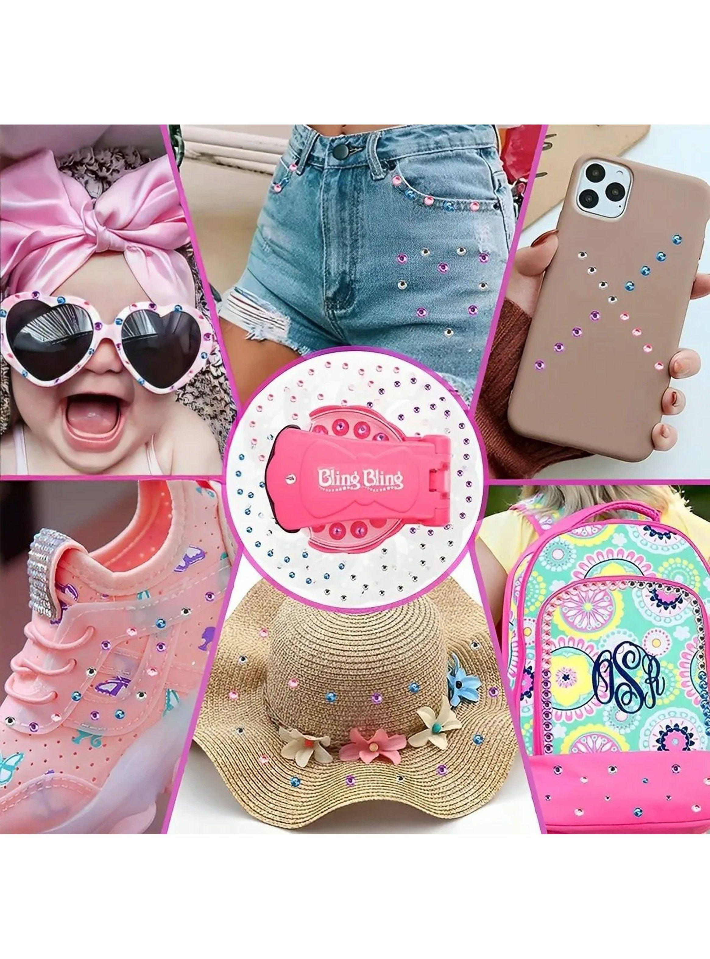 Máquina Aplicadora de Diamantes para el Pelo Manual Color Rosa-5