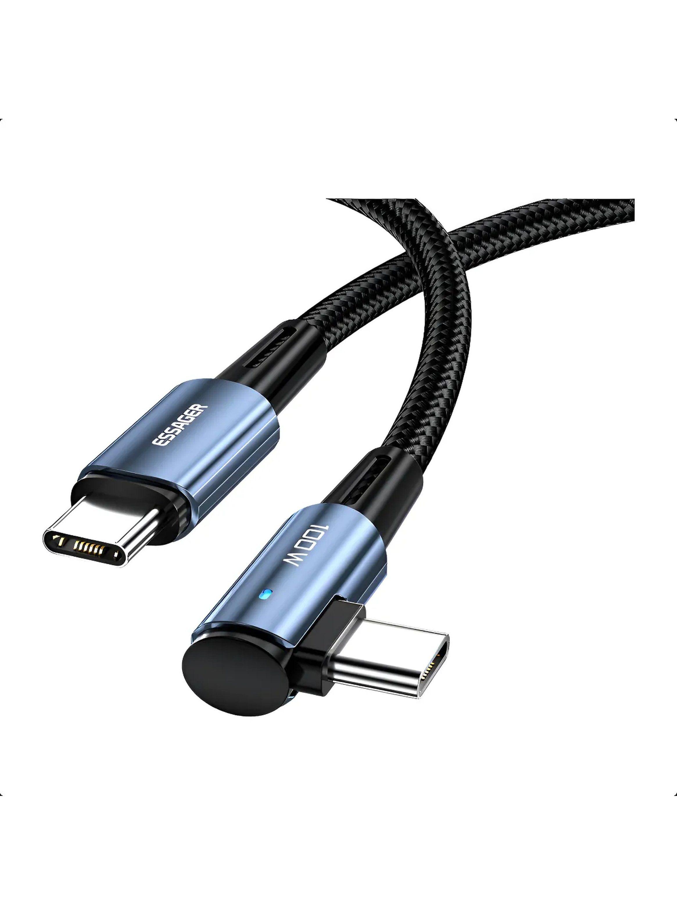 Cable USB-C Carga Rápida 100W Trenzado Diseño Flexible Negocio-0