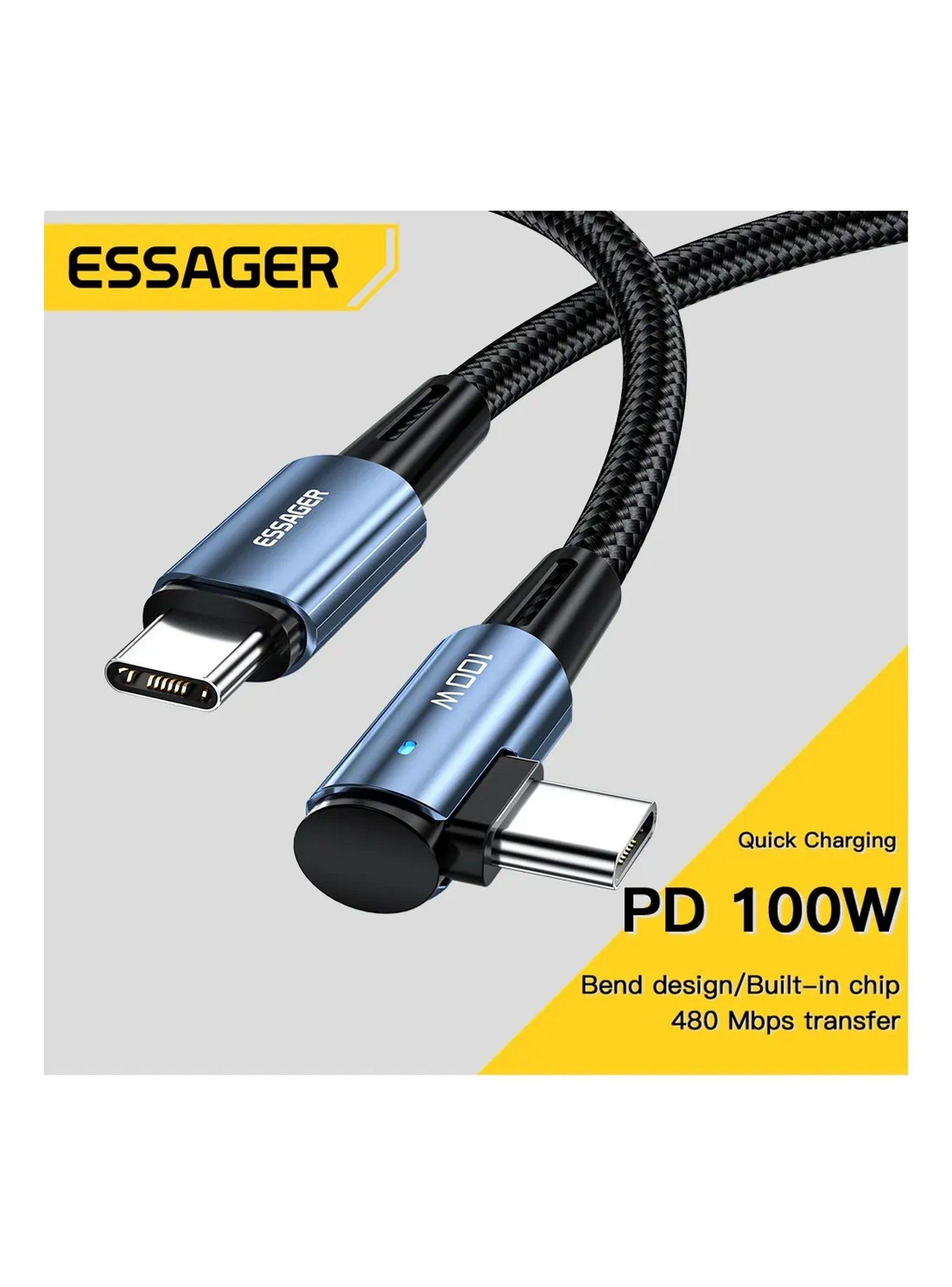 Cable USB-C Carga Rápida 100W Trenzado Diseño Flexible Negocio-1