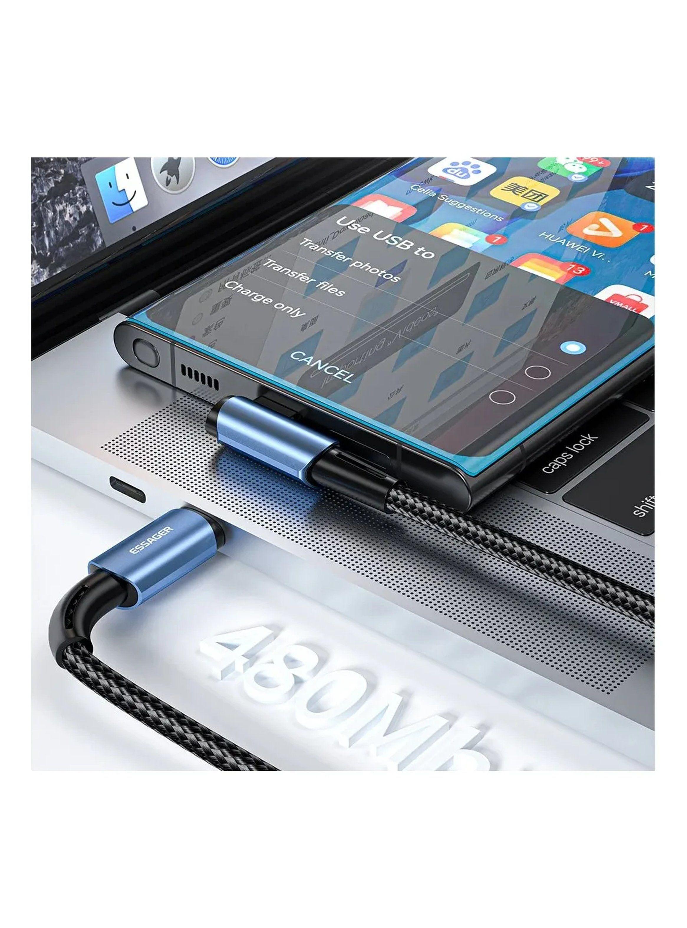 Cable USB-C Carga Rápida 100W Trenzado Diseño Flexible Negocio-4