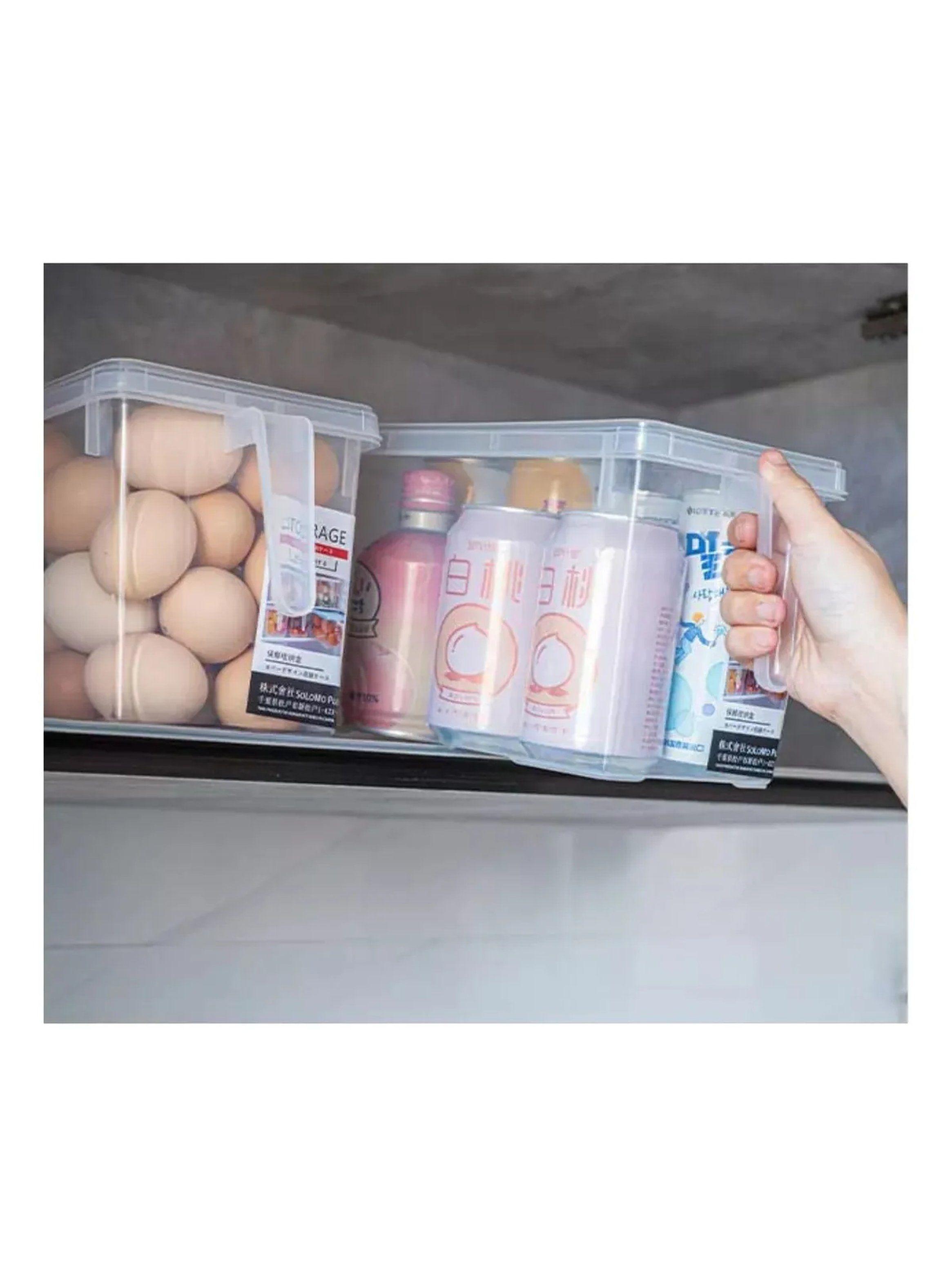 Recipientes de Almacenamiento con Tapa Plástica Transparente Apilables -2