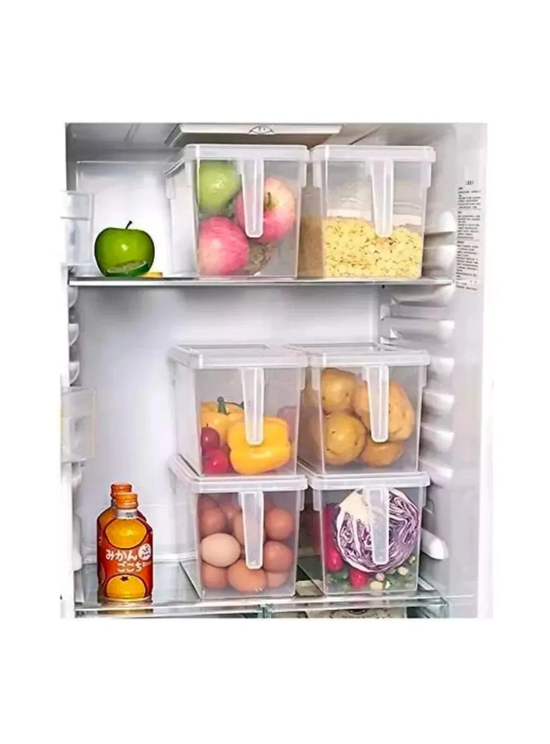 Recipientes de Almacenamiento con Tapa Plástica Transparente Apilables -4