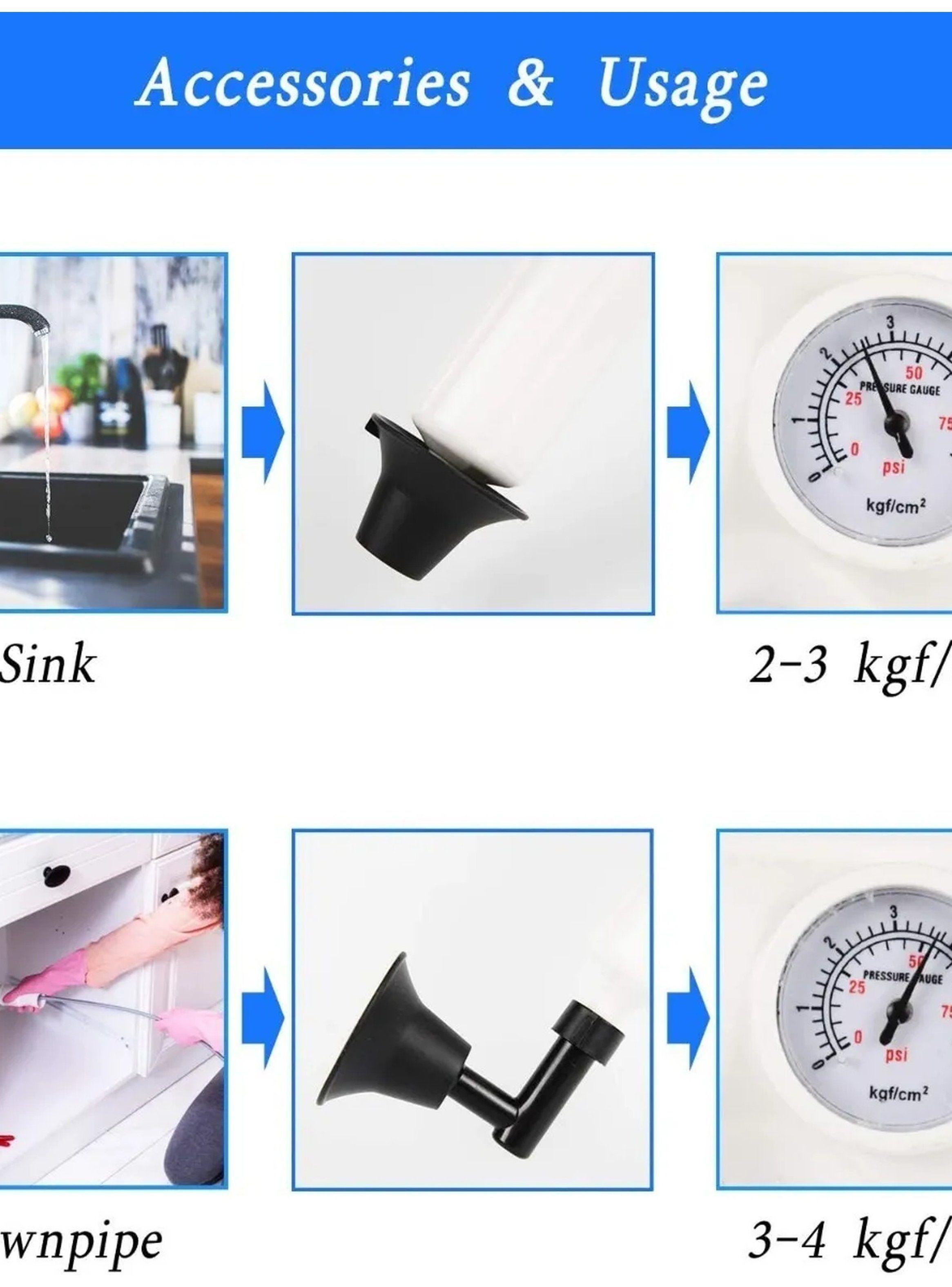 Desatascador Neumático para Tuberías con Sellado a Presión Ajustable-3