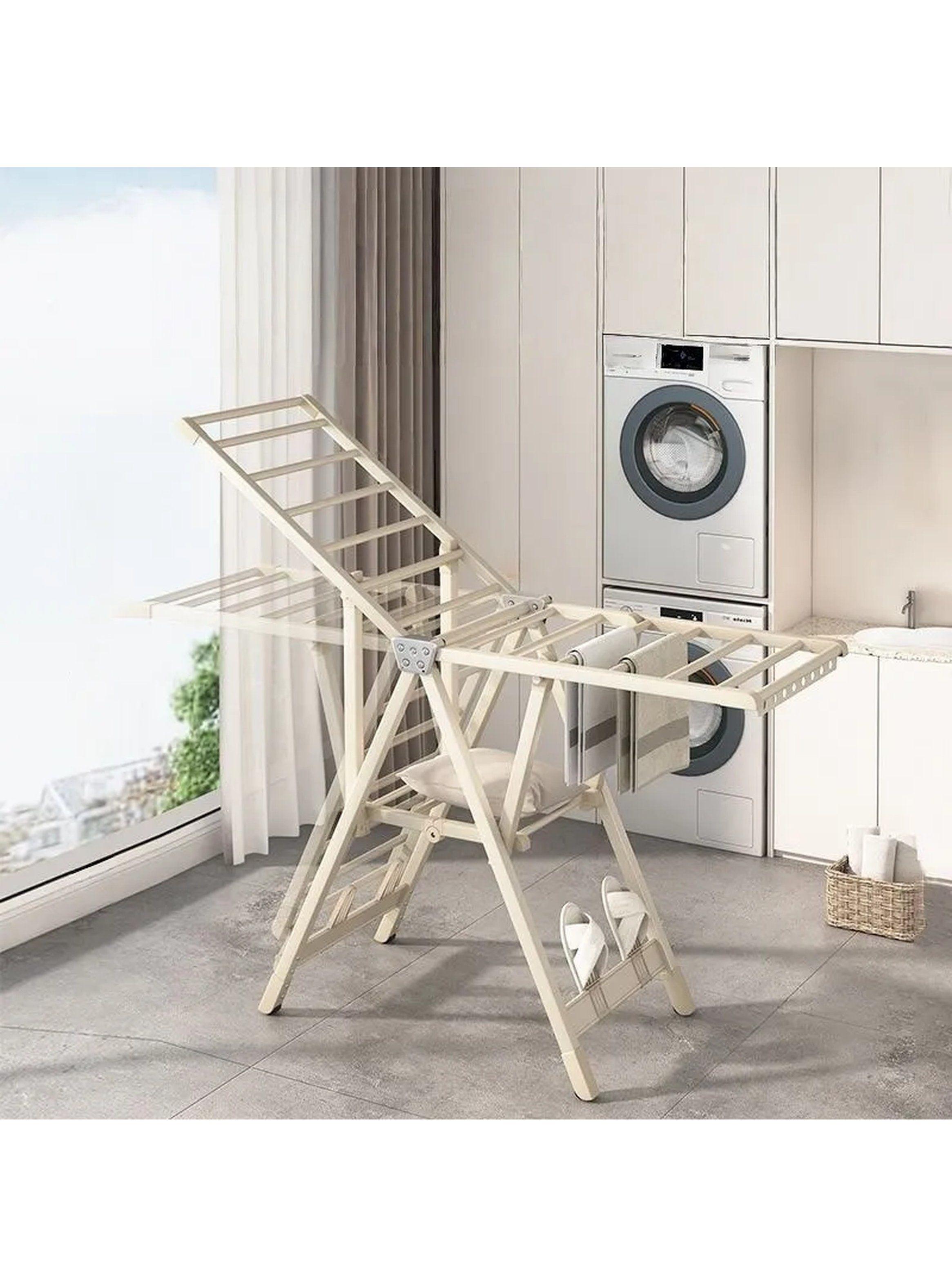 Tendedero Plegable Multifuncional Metal Beige-2