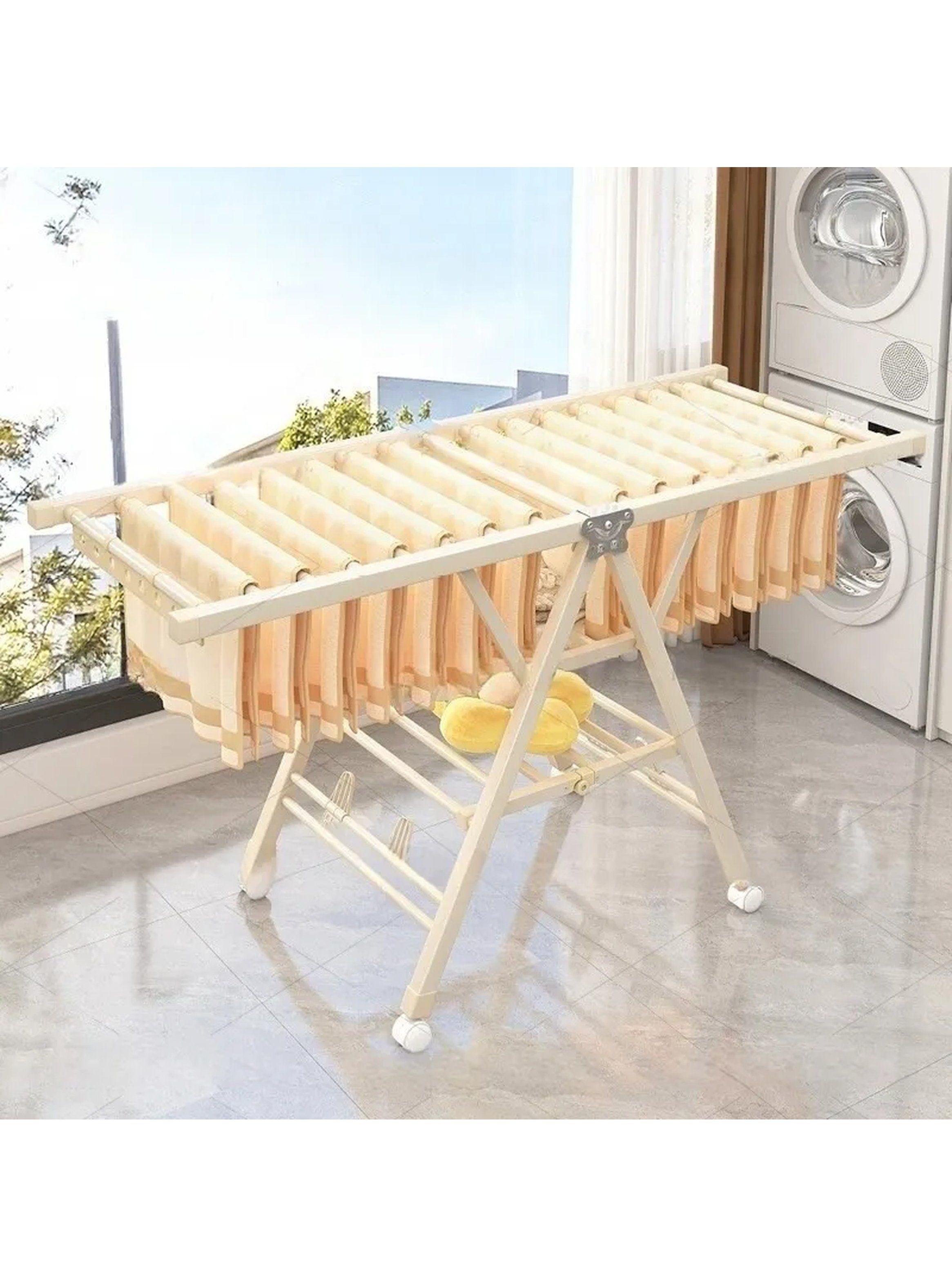 Tendedero Plegable Multifuncional Metal Beige-4