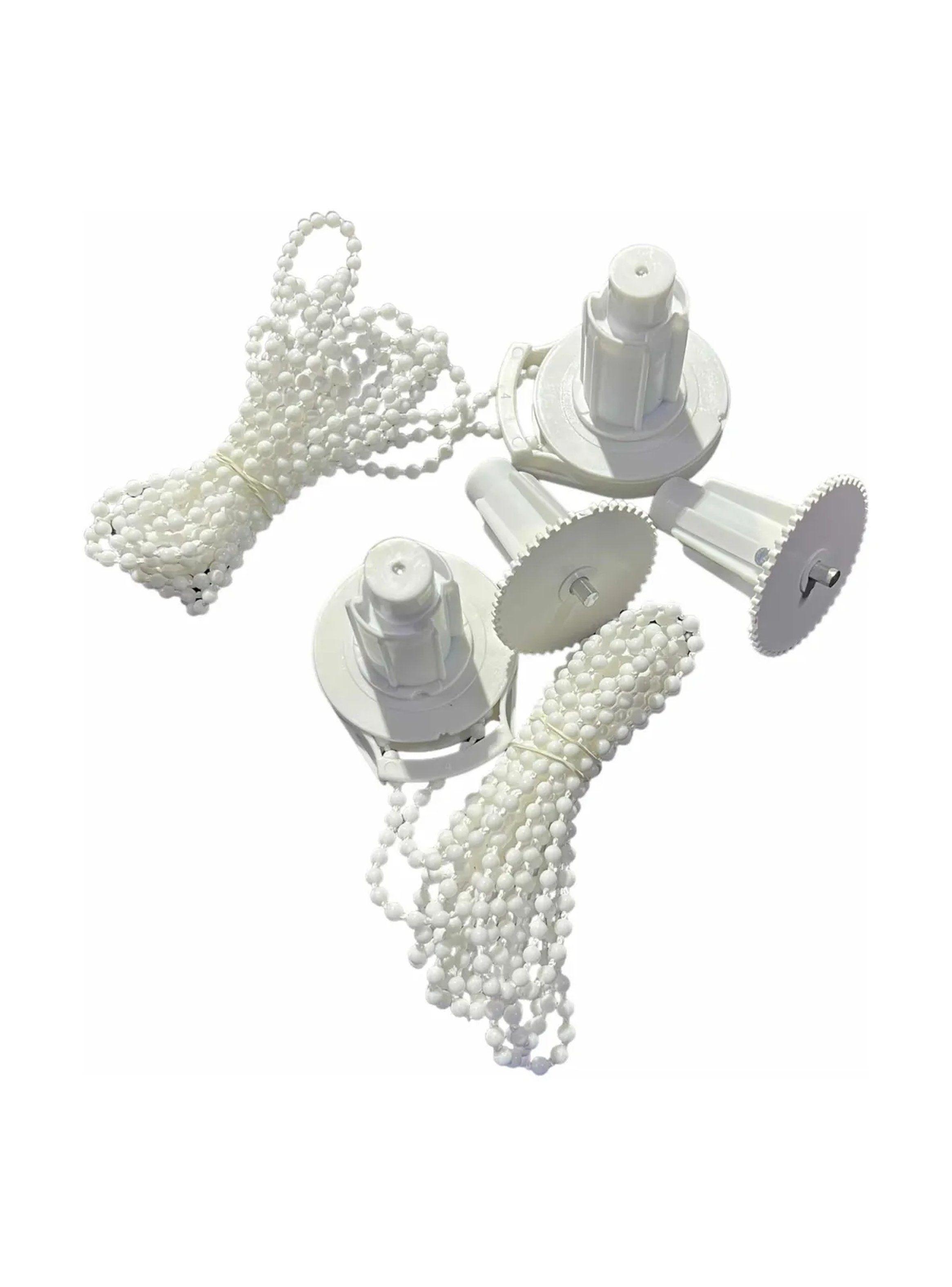 Kit de Soporte para Persiana Enrollable Blanco con Cadena y Tornillos-6