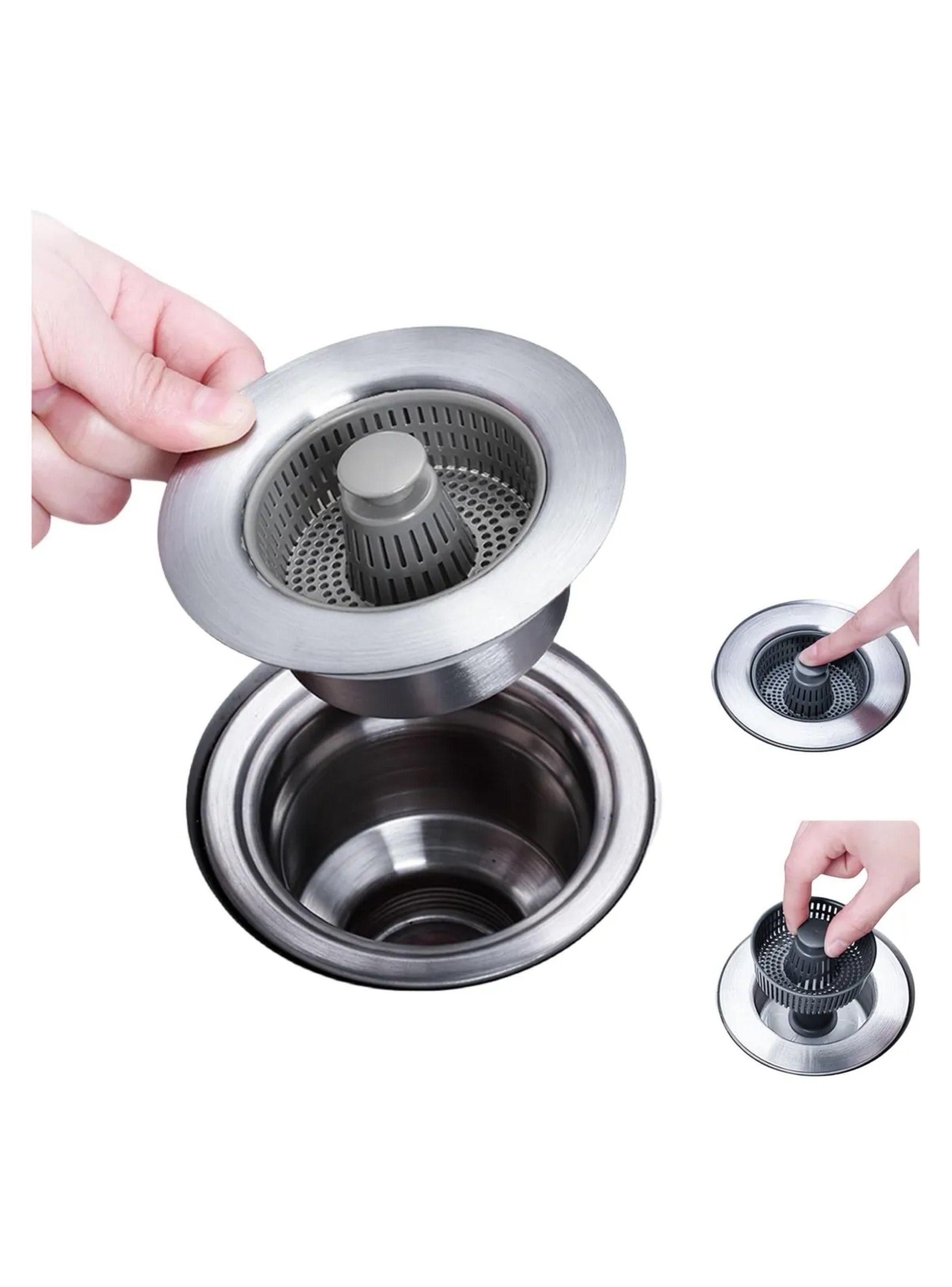 Colador de Fregadero Acero Inoxidable 304 con Cesta Extraíble 108mm-0