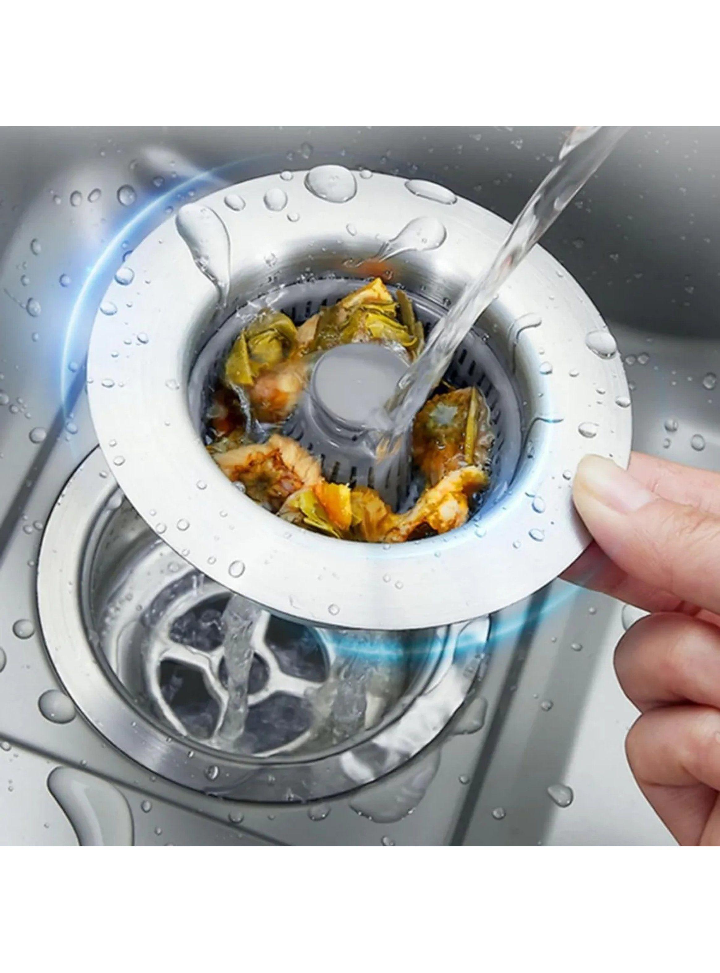 Colador de Fregadero Acero Inoxidable 304 con Cesta Extraíble 108mm-6