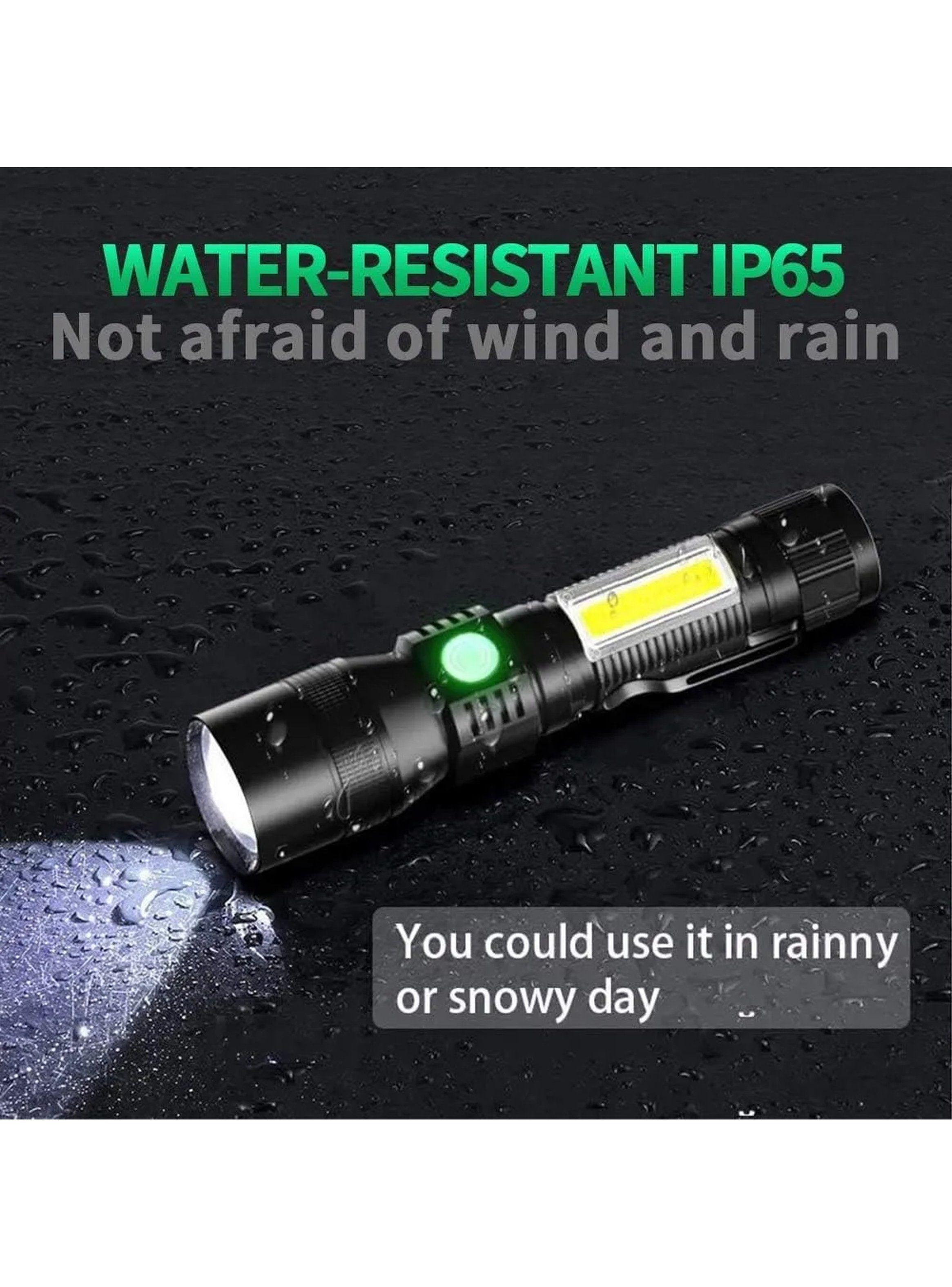 Linterna LED Recargable 7 Modos Luz UV y COB-5