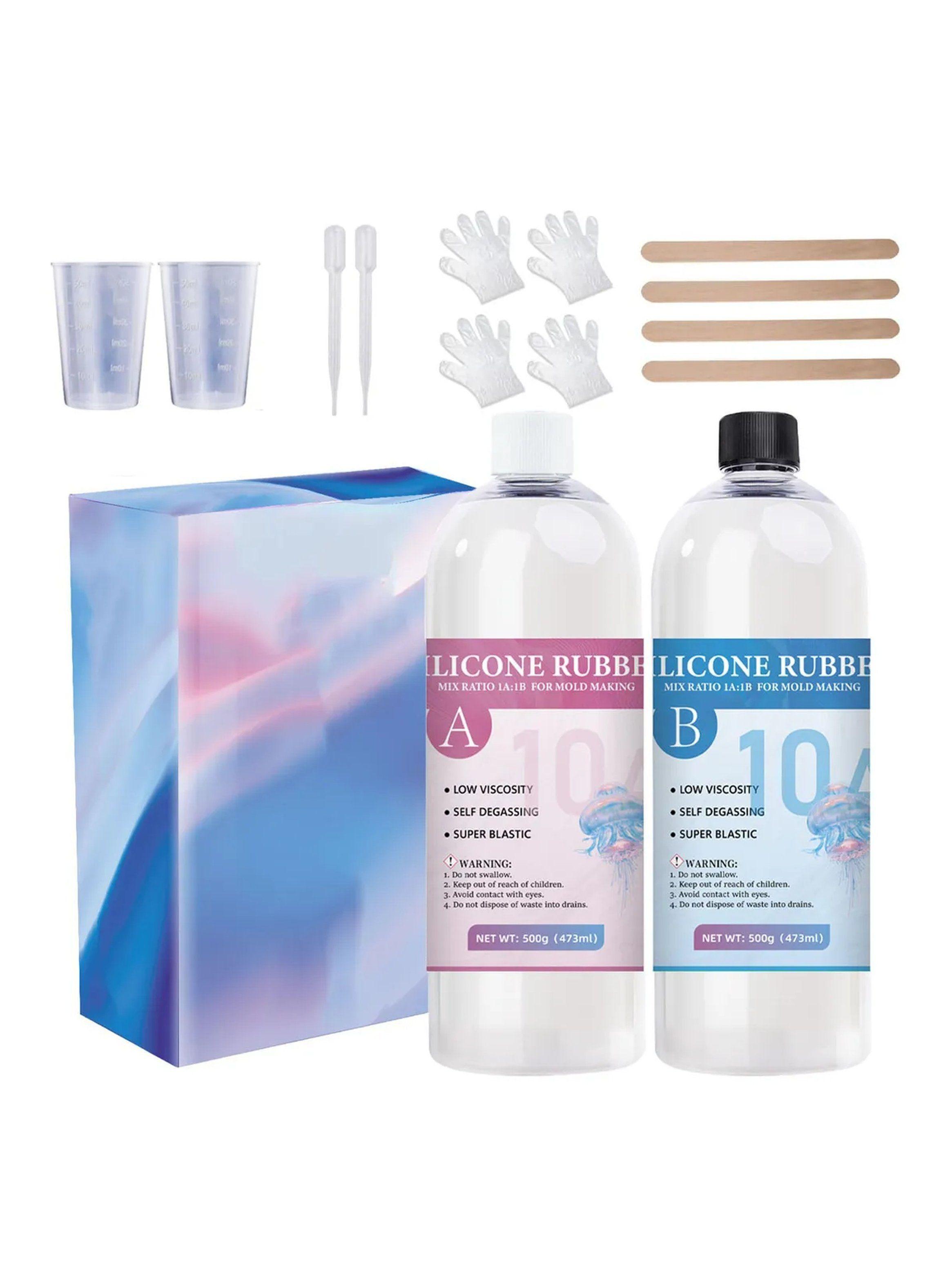 Kit de Silicona para Moldes | Baja Viscosidad, Resistente, Transparente-0