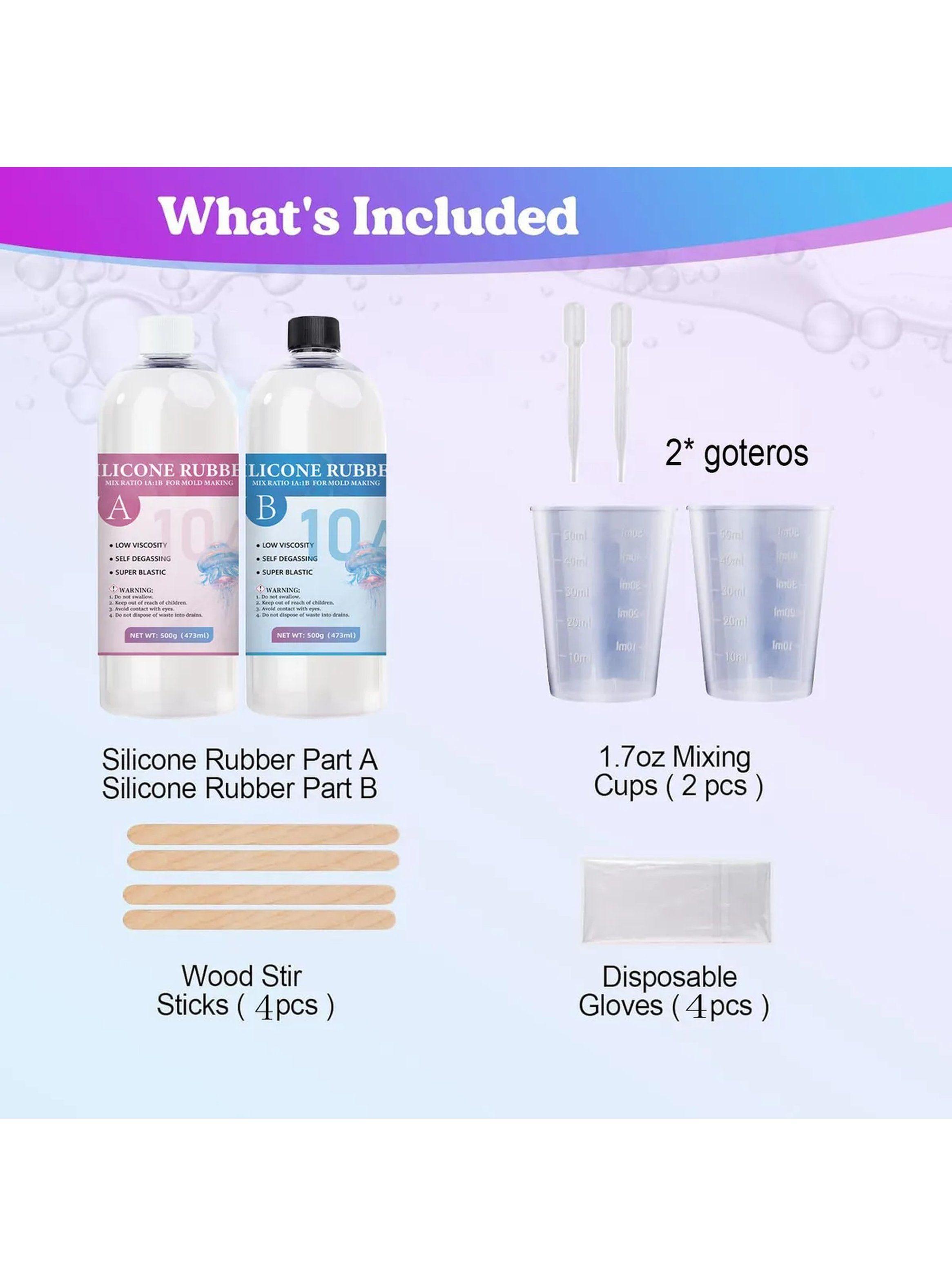 Kit de Silicona para Moldes | Baja Viscosidad, Resistente, Transparente-1