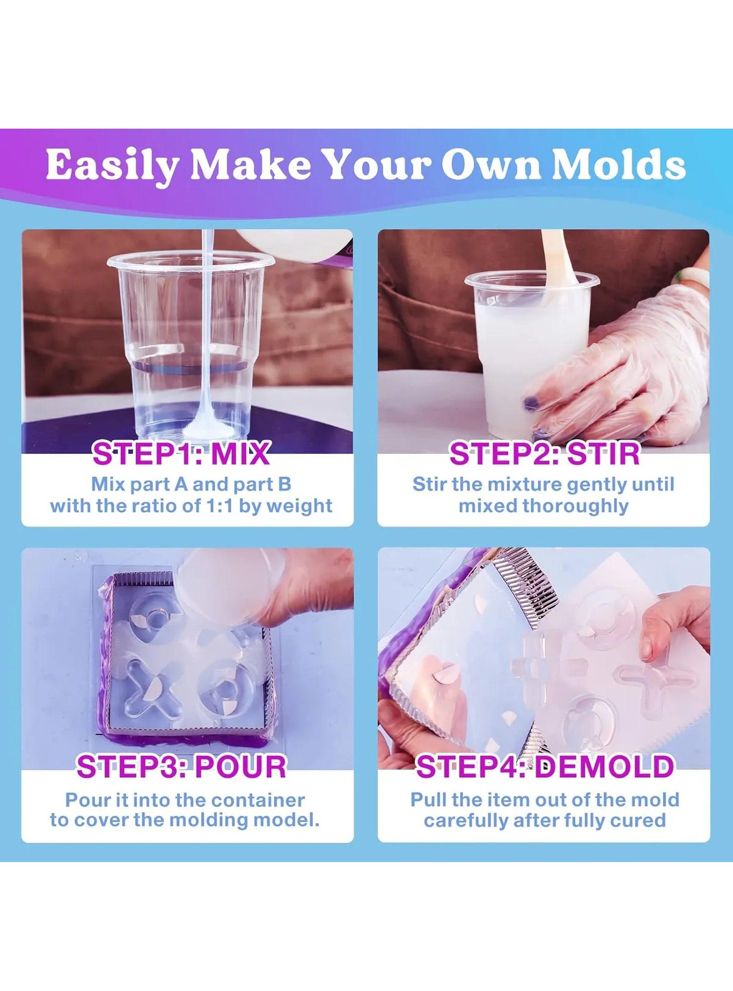 Kit de Silicona para Moldes | Baja Viscosidad, Resistente, Transparente-5