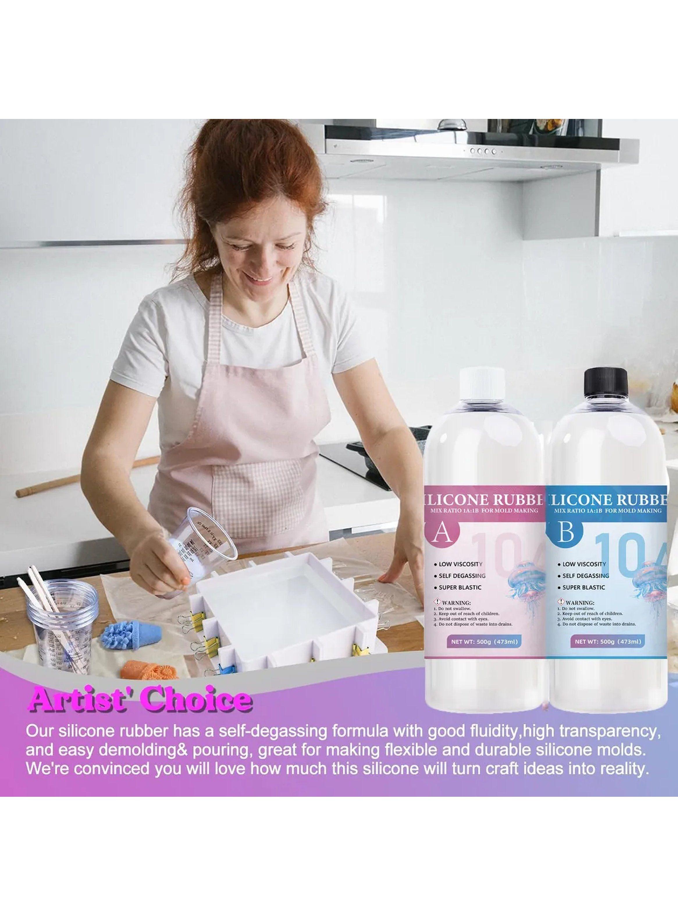 Kit de Silicona para Moldes | Baja Viscosidad, Resistente, Transparente-6