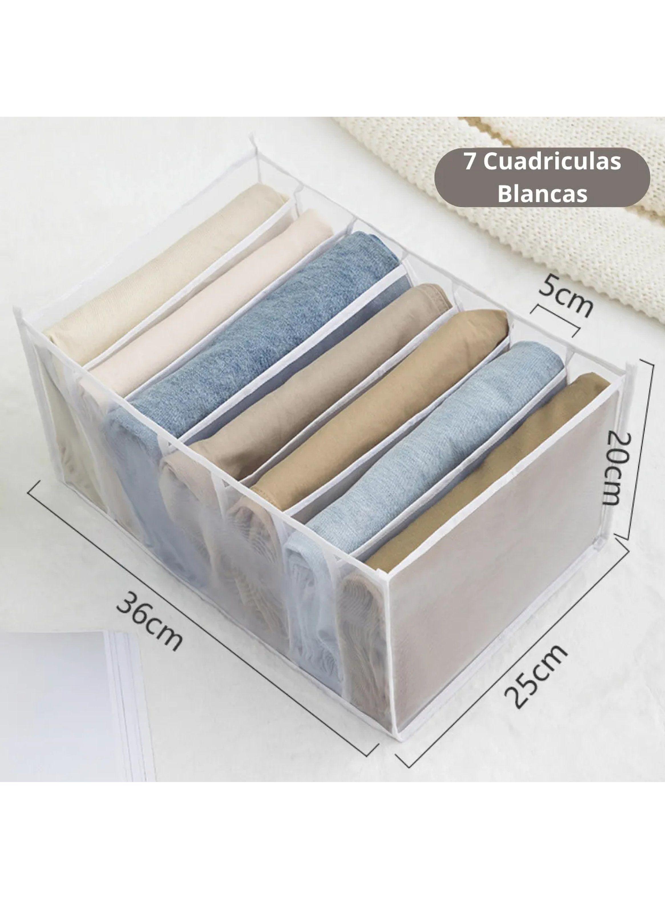 Organizador de Ropa Interior 7 Compartimentos Tela Blanca-1
