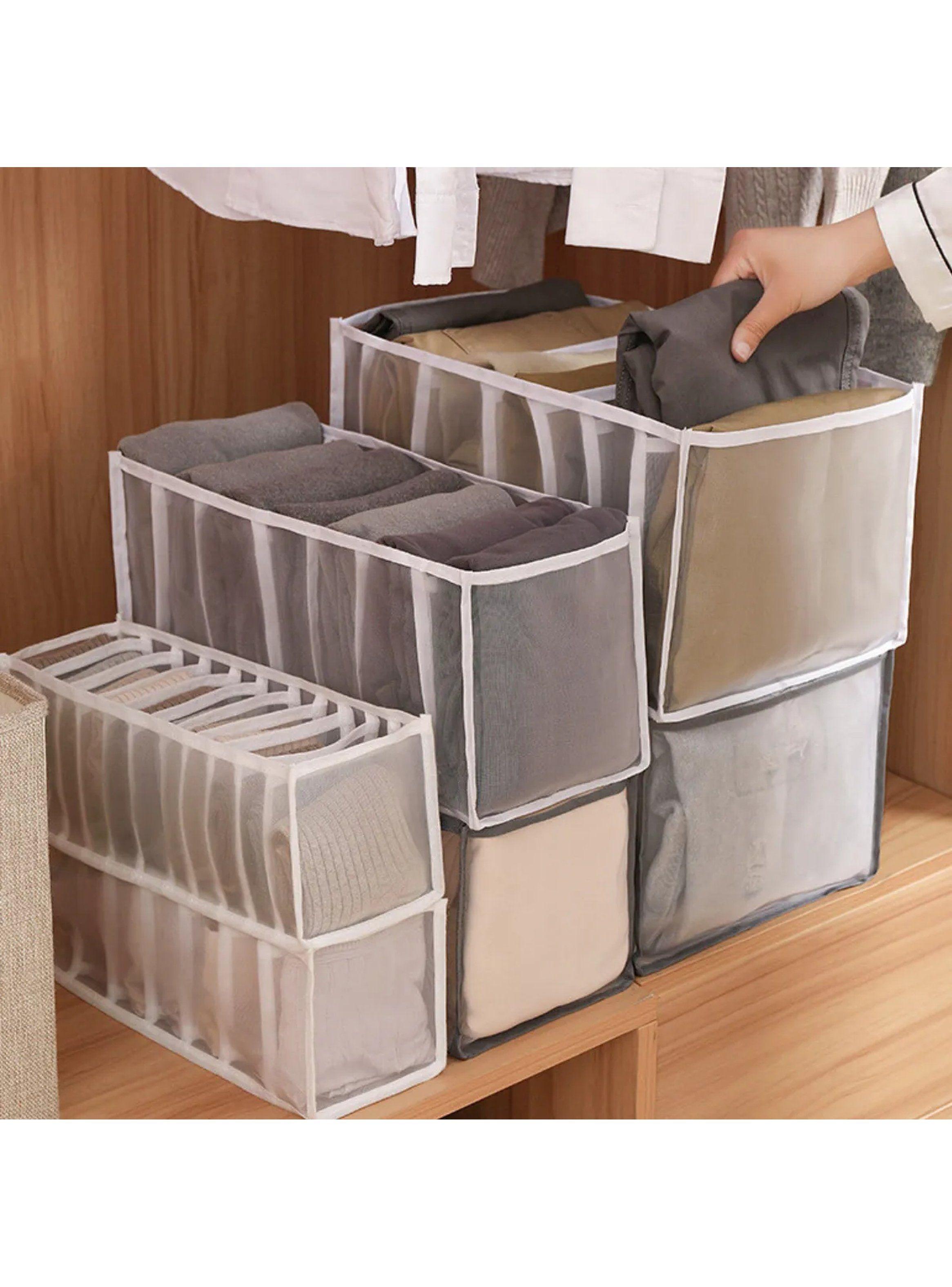 Organizador de Ropa Interior 7 Compartimentos Tela Blanca-7