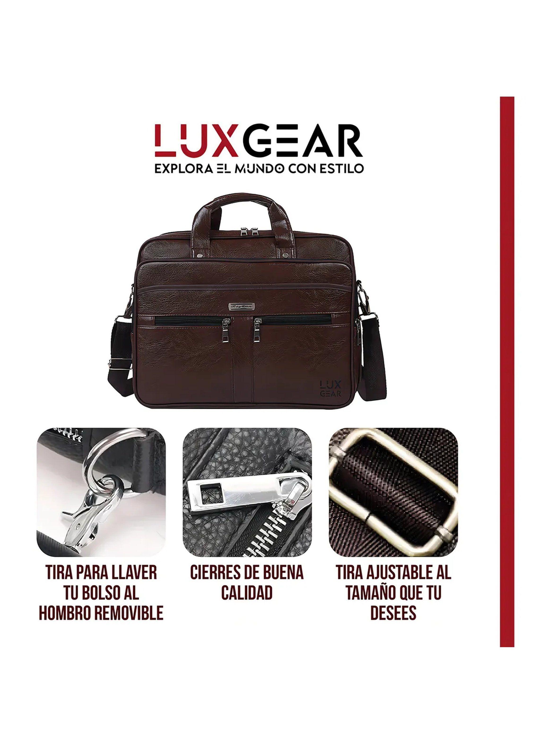 Maletín Ejecutivo Eco Cuero Marrón Bolsillos Múltiples-3