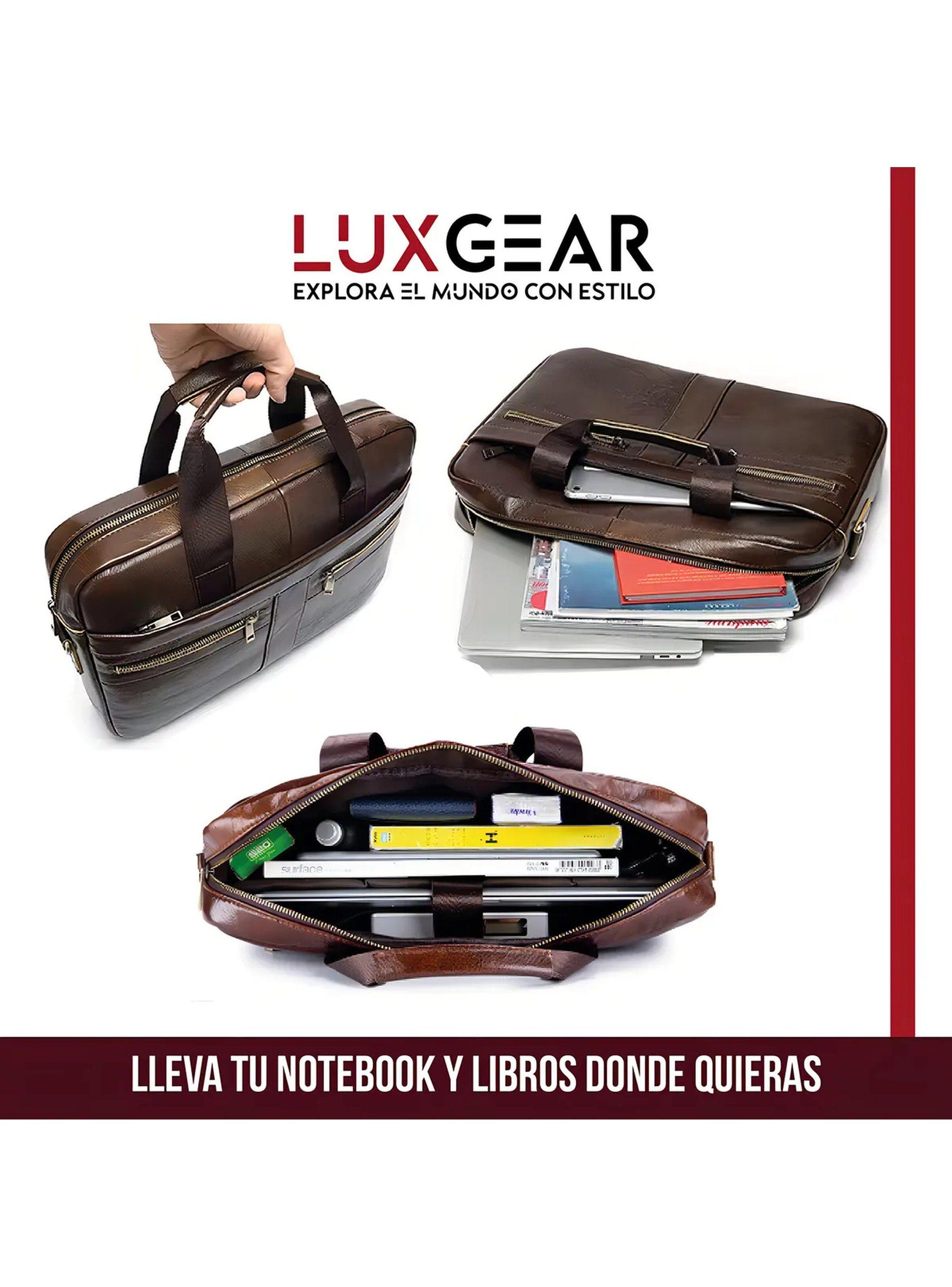 Maletín Ejecutivo Eco Cuero Marrón Bolsillos Múltiples-4