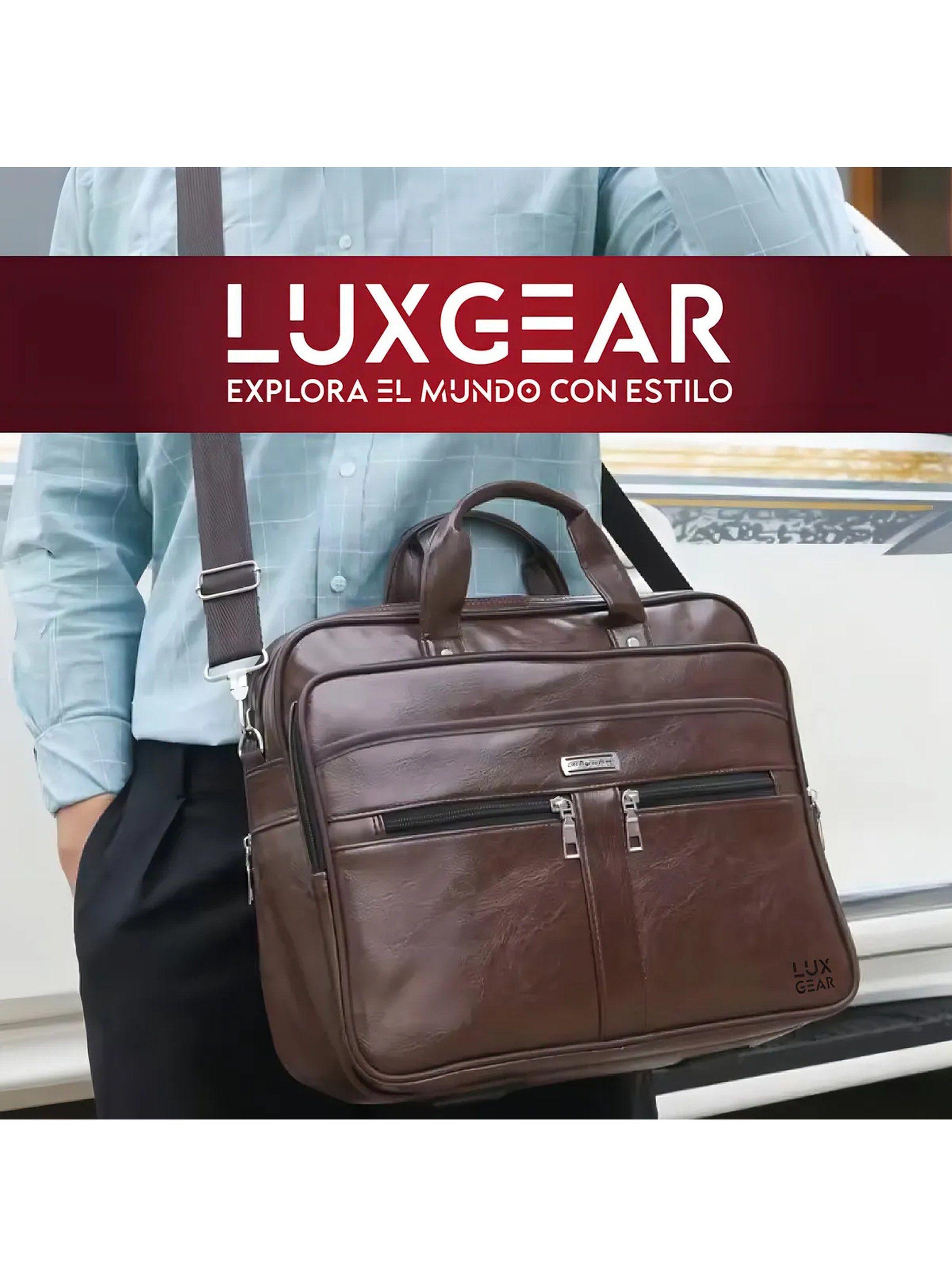 Maletín Ejecutivo Eco Cuero Marrón Bolsillos Múltiples-5