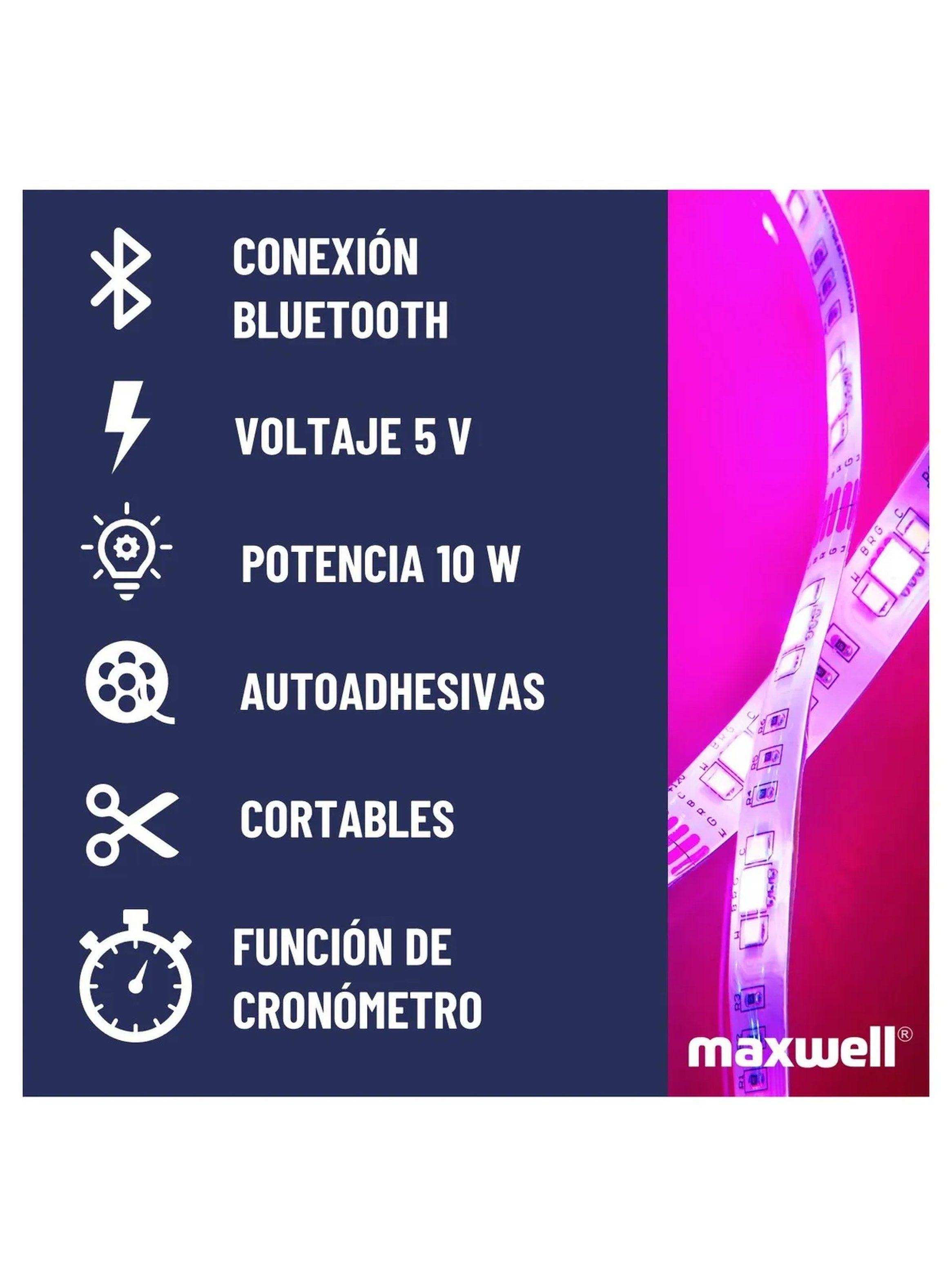 Cinta LED RGB Bluetooth 22 Modos Adhesiva Cortable-2