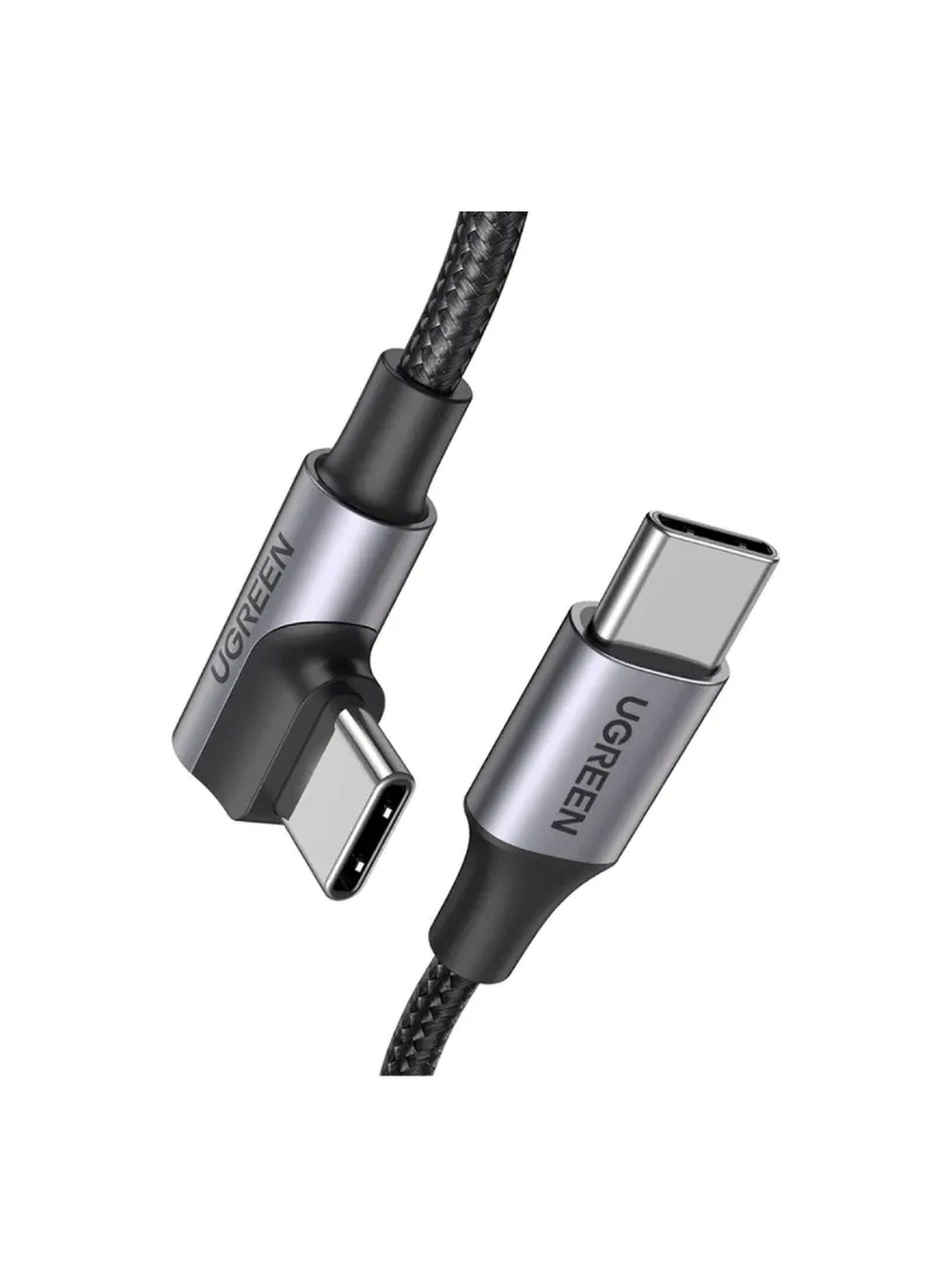 Cable USB-C a USB-C Trenzado Angulado 100W 1 Metro-4