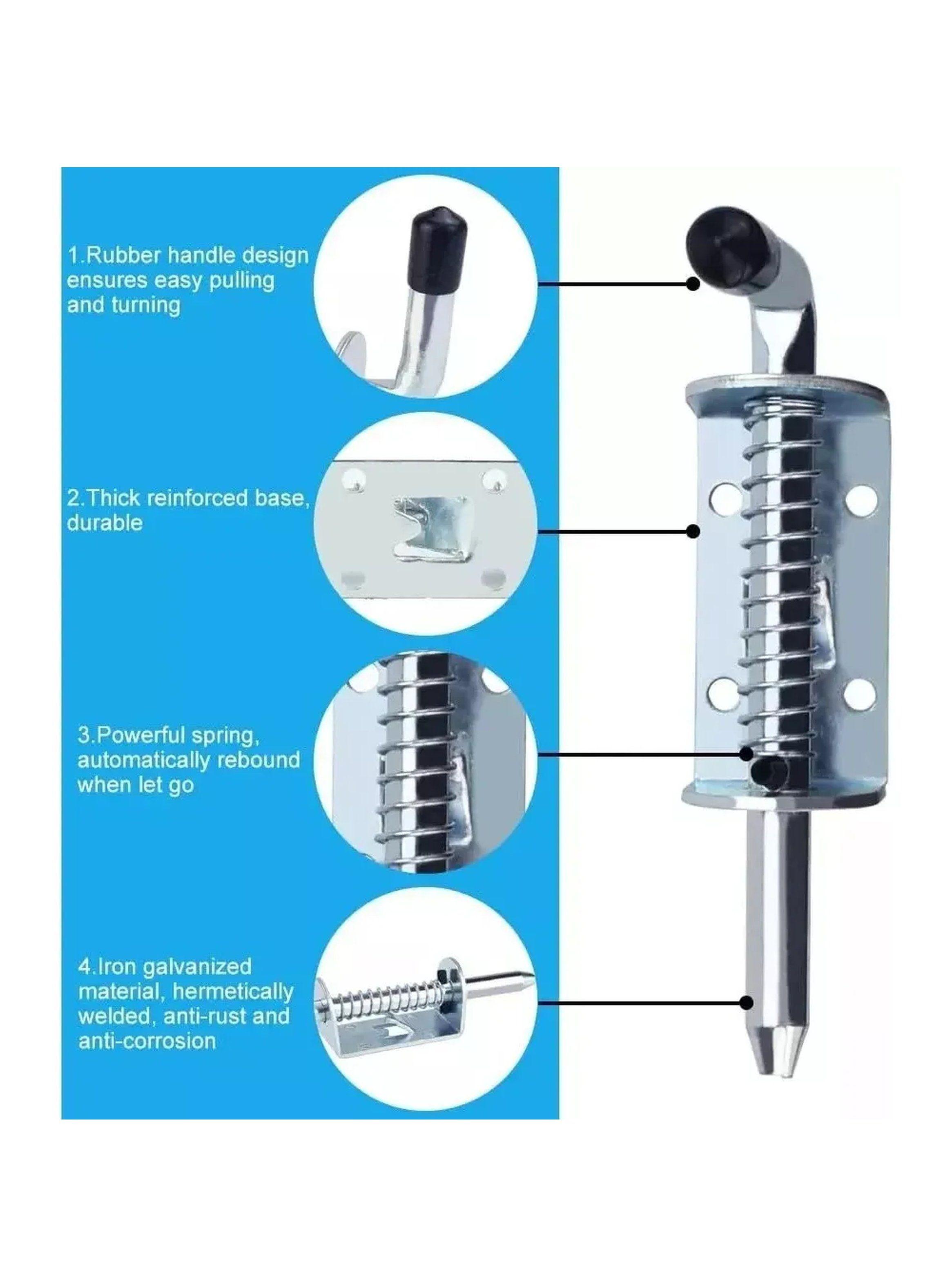 Pestillo de Resorte de Acero Galvanizado Anticorrosión-2