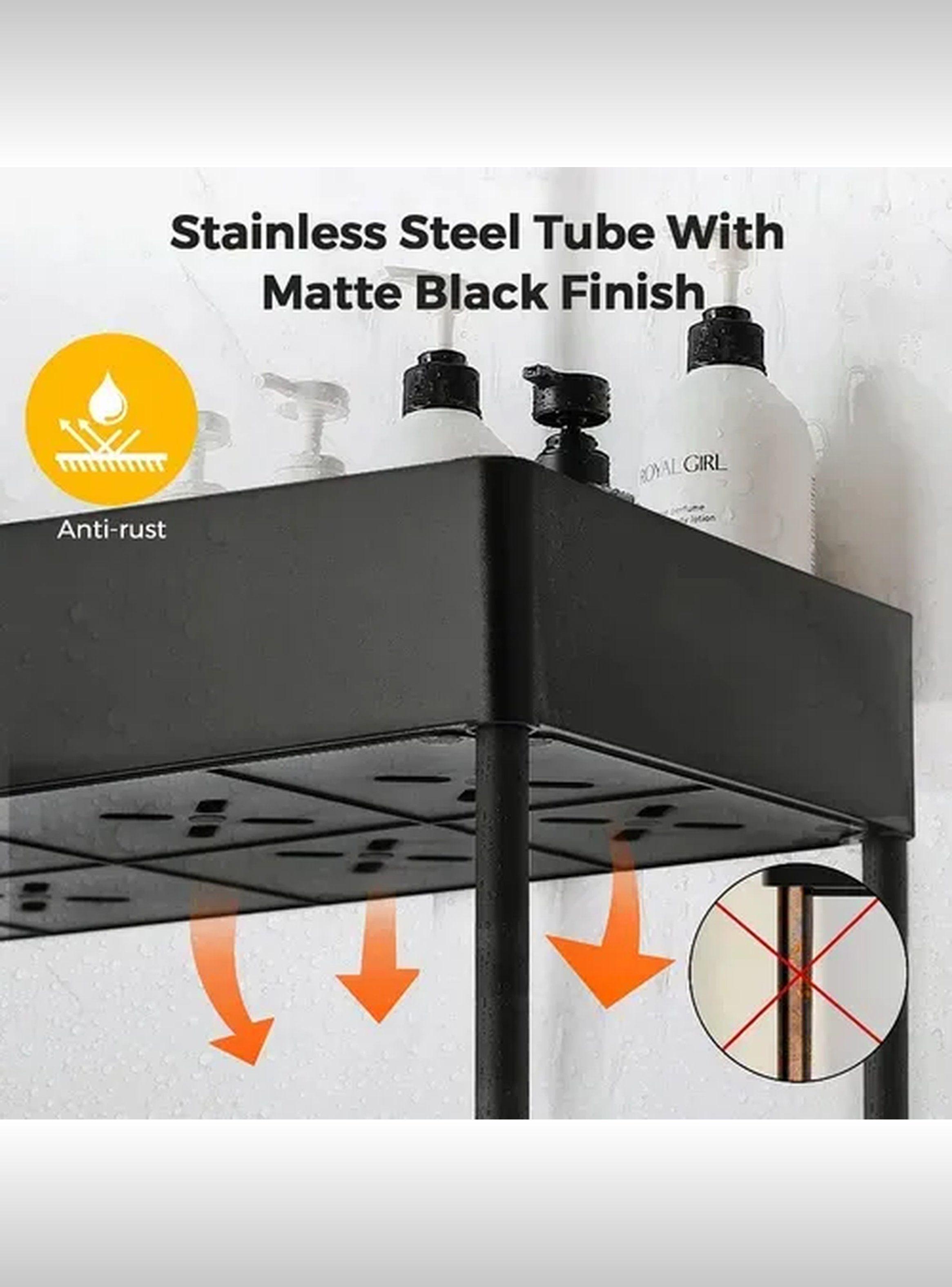 Organizador De Cocina De 2 Niveles Ajustable Negro-5