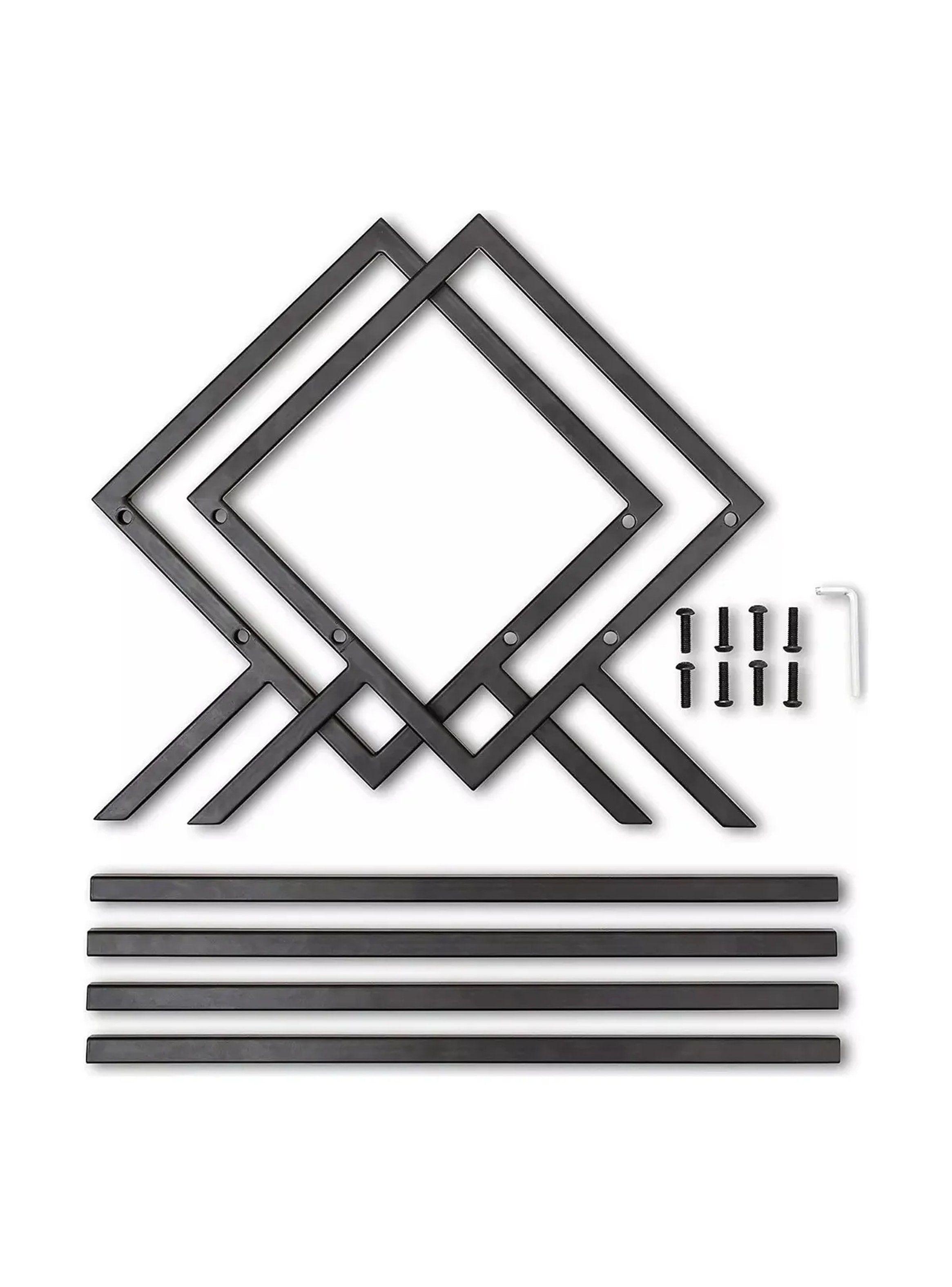 Estantería para Discos de Vinilo Capacidad 80-100 Metal Negro Mate-3