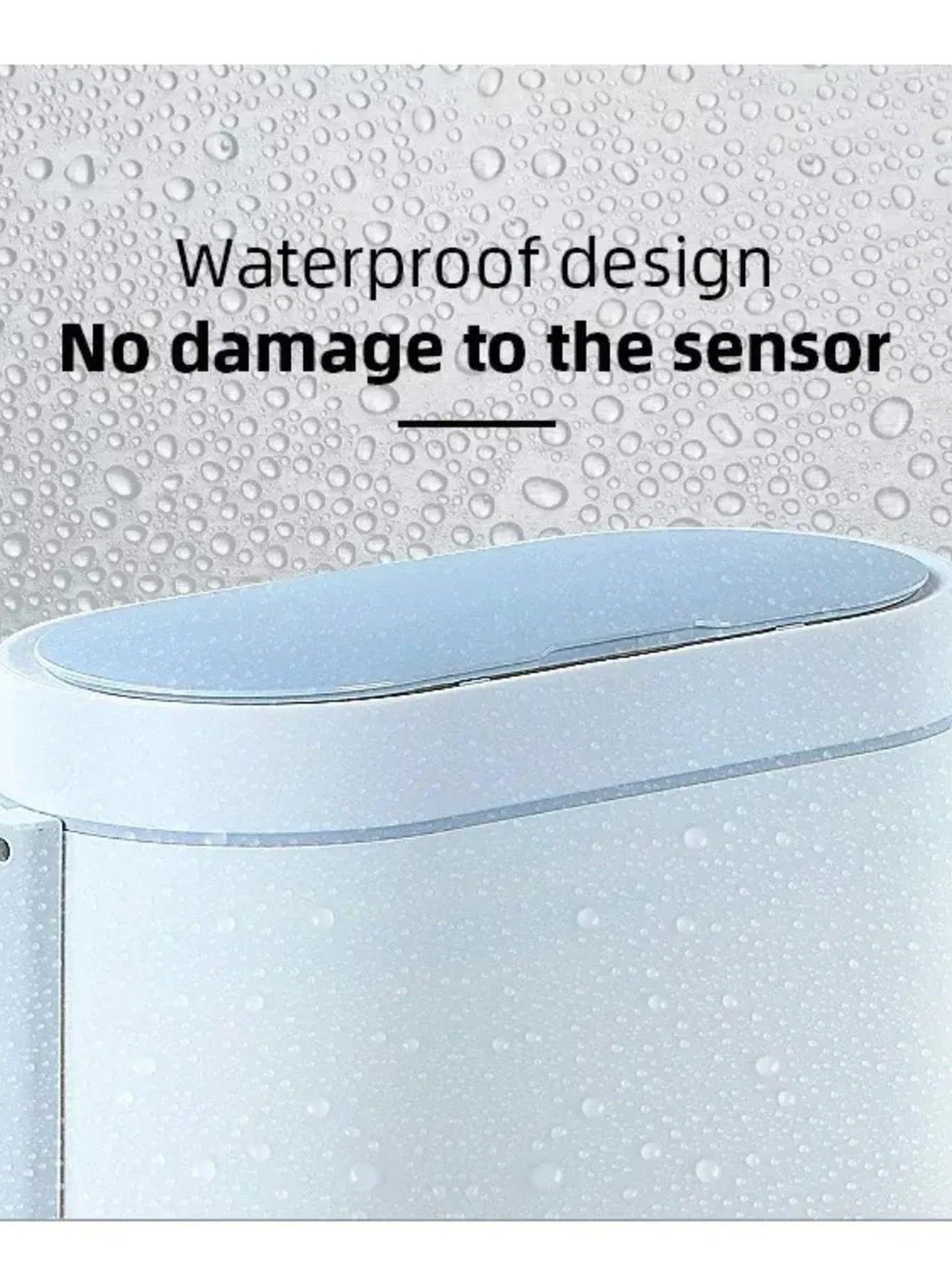 Cubo De Basura Inteligente Con Sensor Impermeable 12L Blanco-2