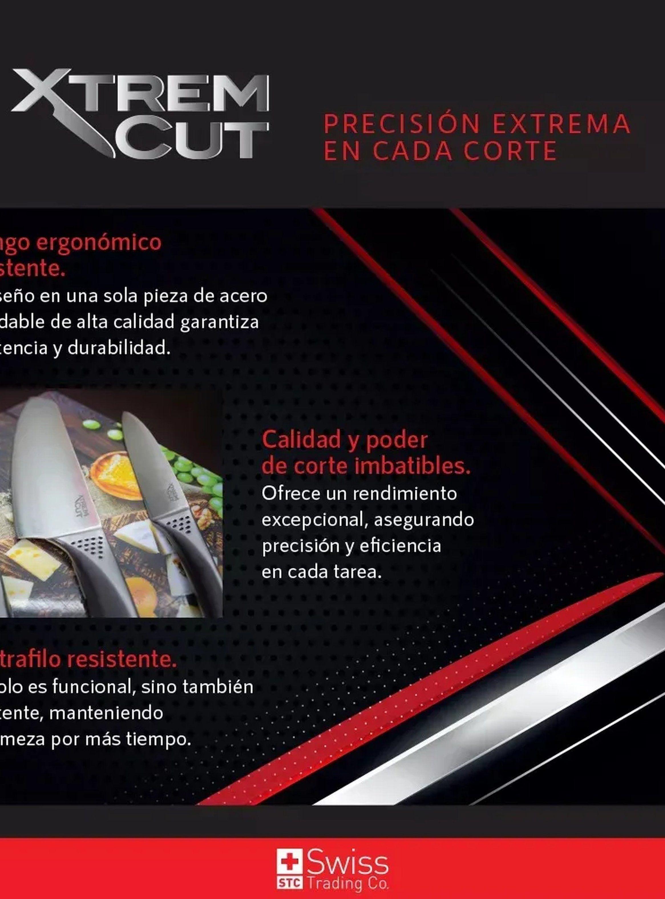 Juego de Cuchillos Acero Inoxidable 3 Piezas Chef Santoku Pelador-3