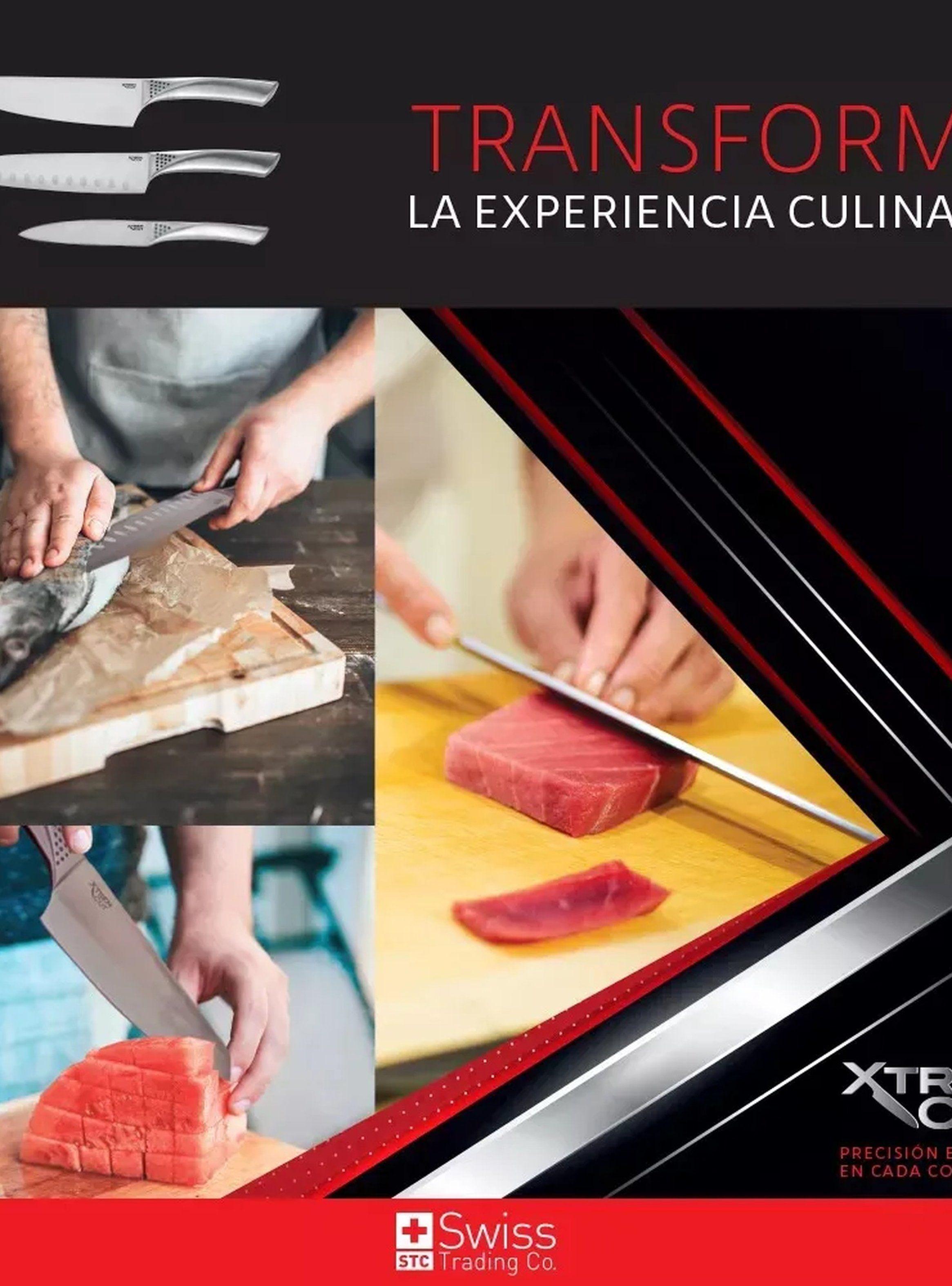 Juego de Cuchillos Acero Inoxidable 3 Piezas Chef Santoku Pelador-4