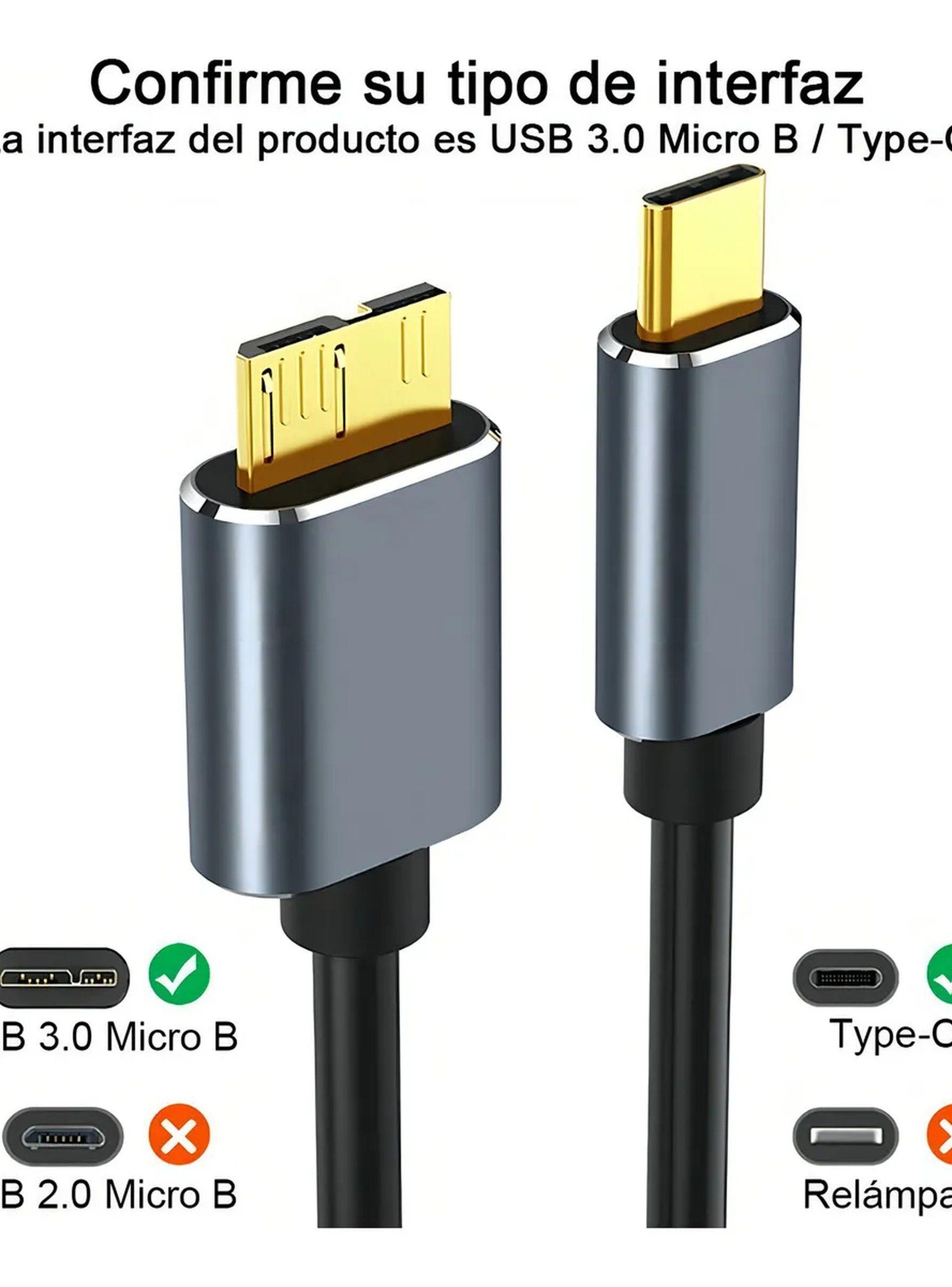 Cable USB 3.0 Micro B a Tipo C 5Gbps-2