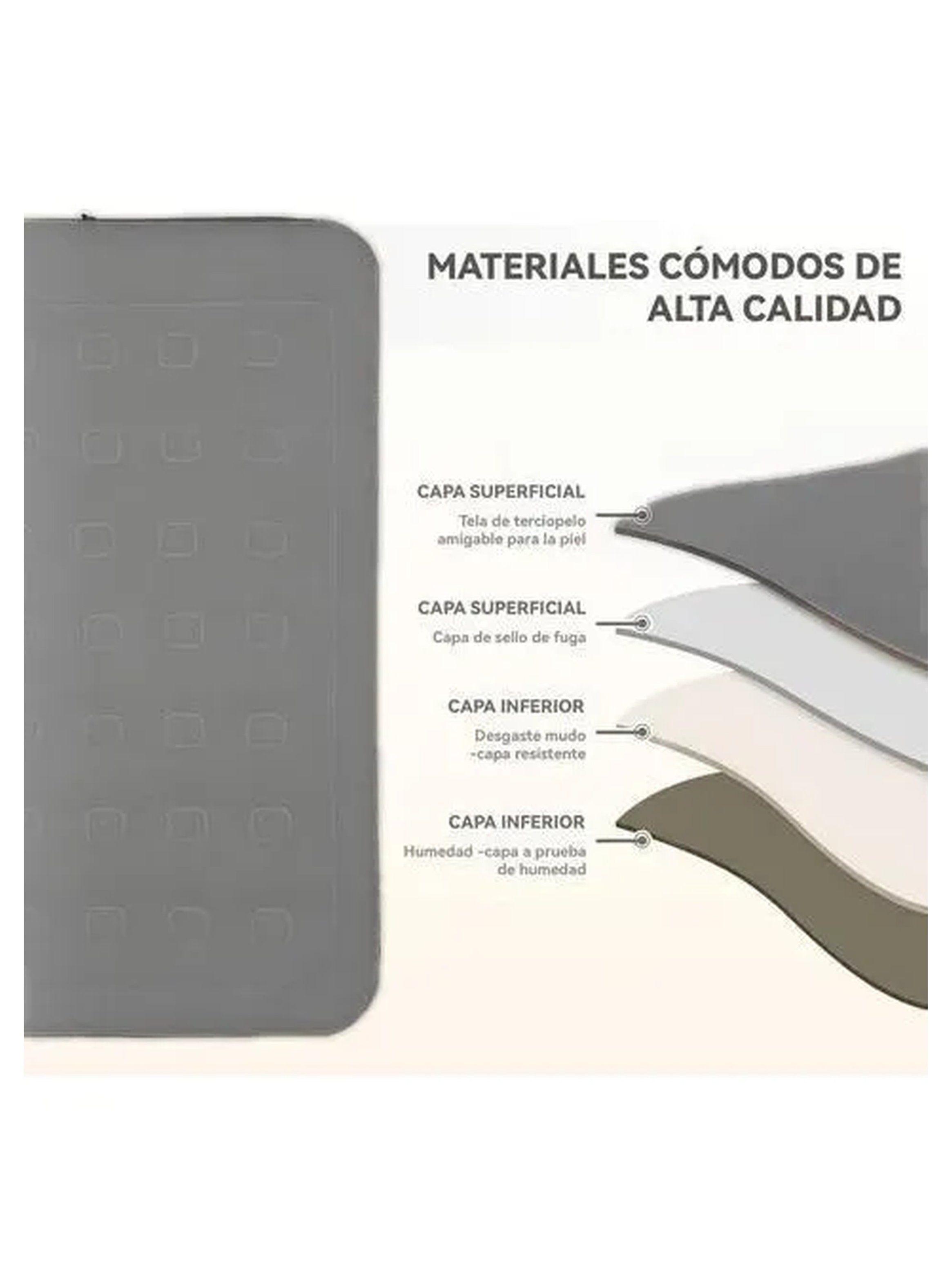 Colchón Inflable Tejido Flocado Cama Doble Recargable 4000mAh-4