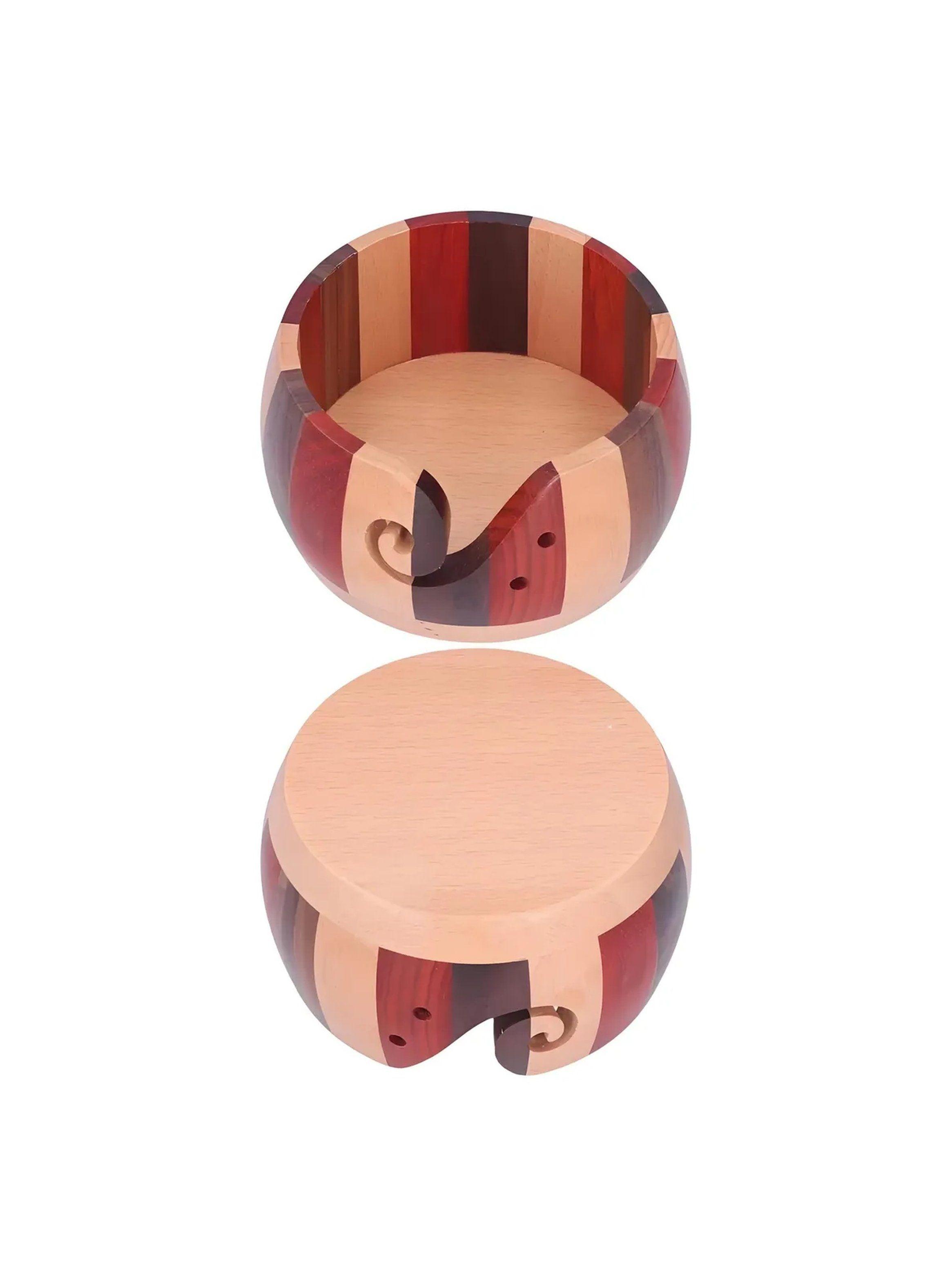 Tazón para Lana de Madera Multicolor 13.5cm-2