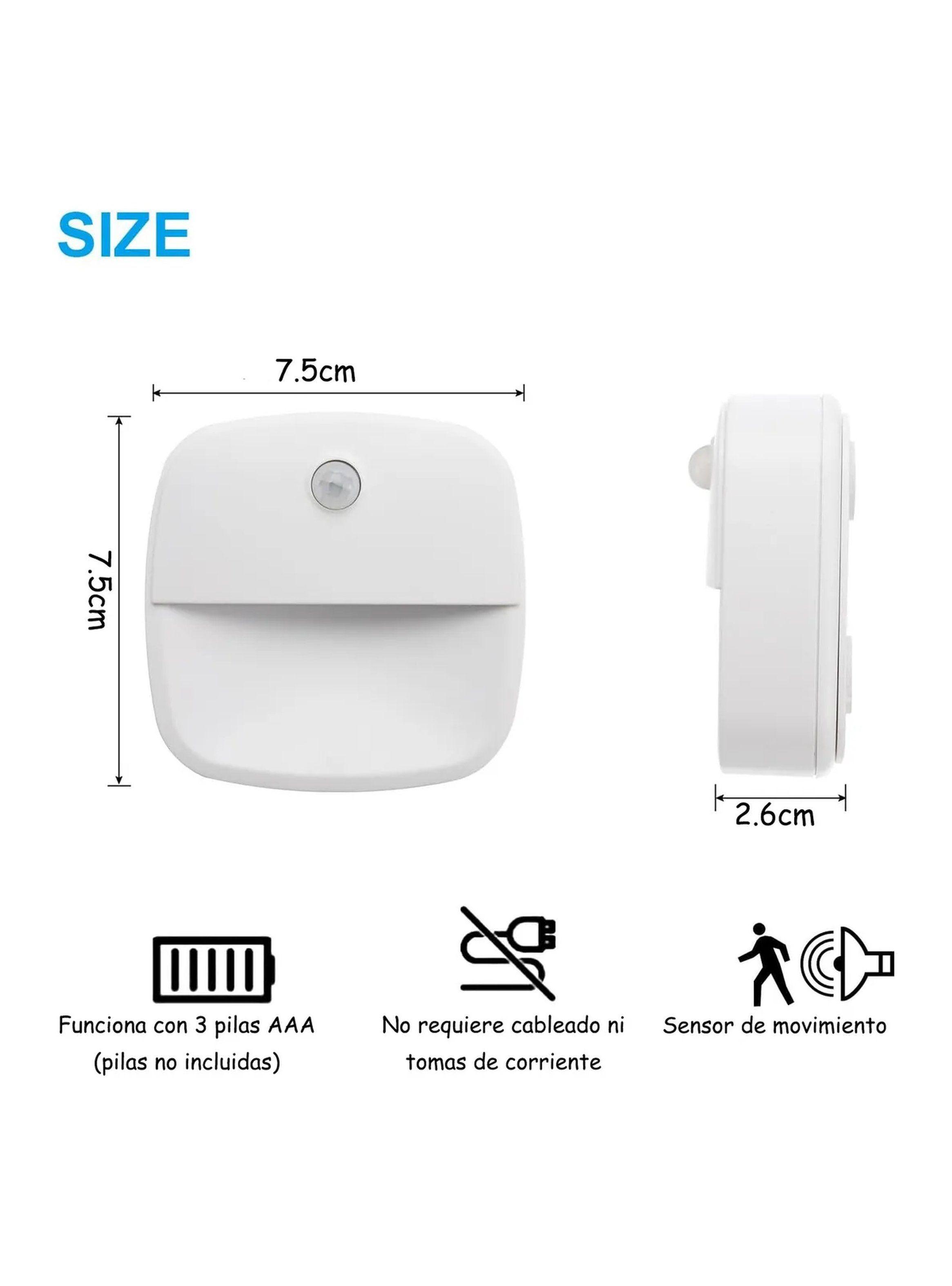 Luz Nocturna LED Sensor De Movimiento Interior Blanco-1
