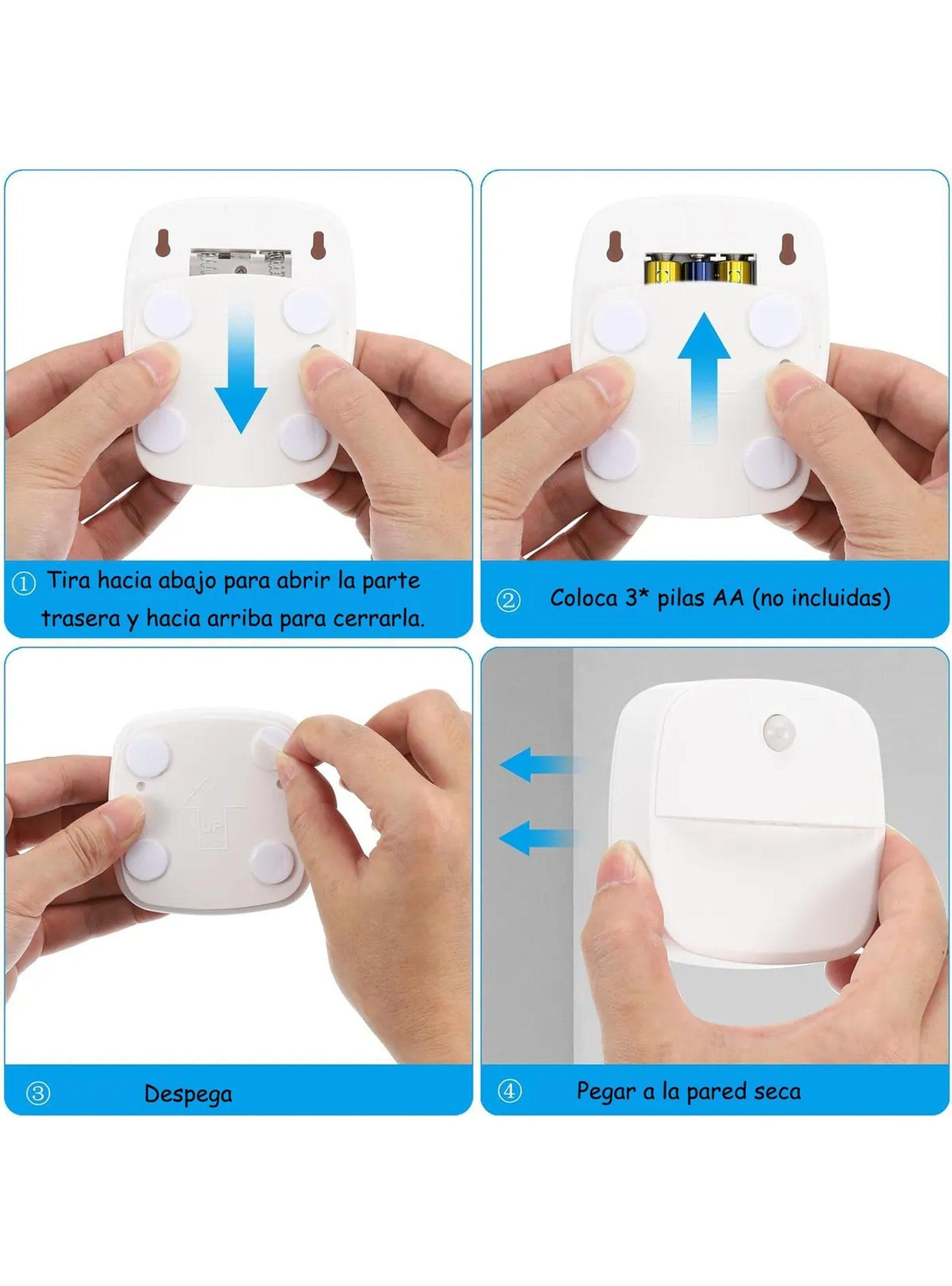 Luz Nocturna LED Sensor De Movimiento Interior Blanco-3