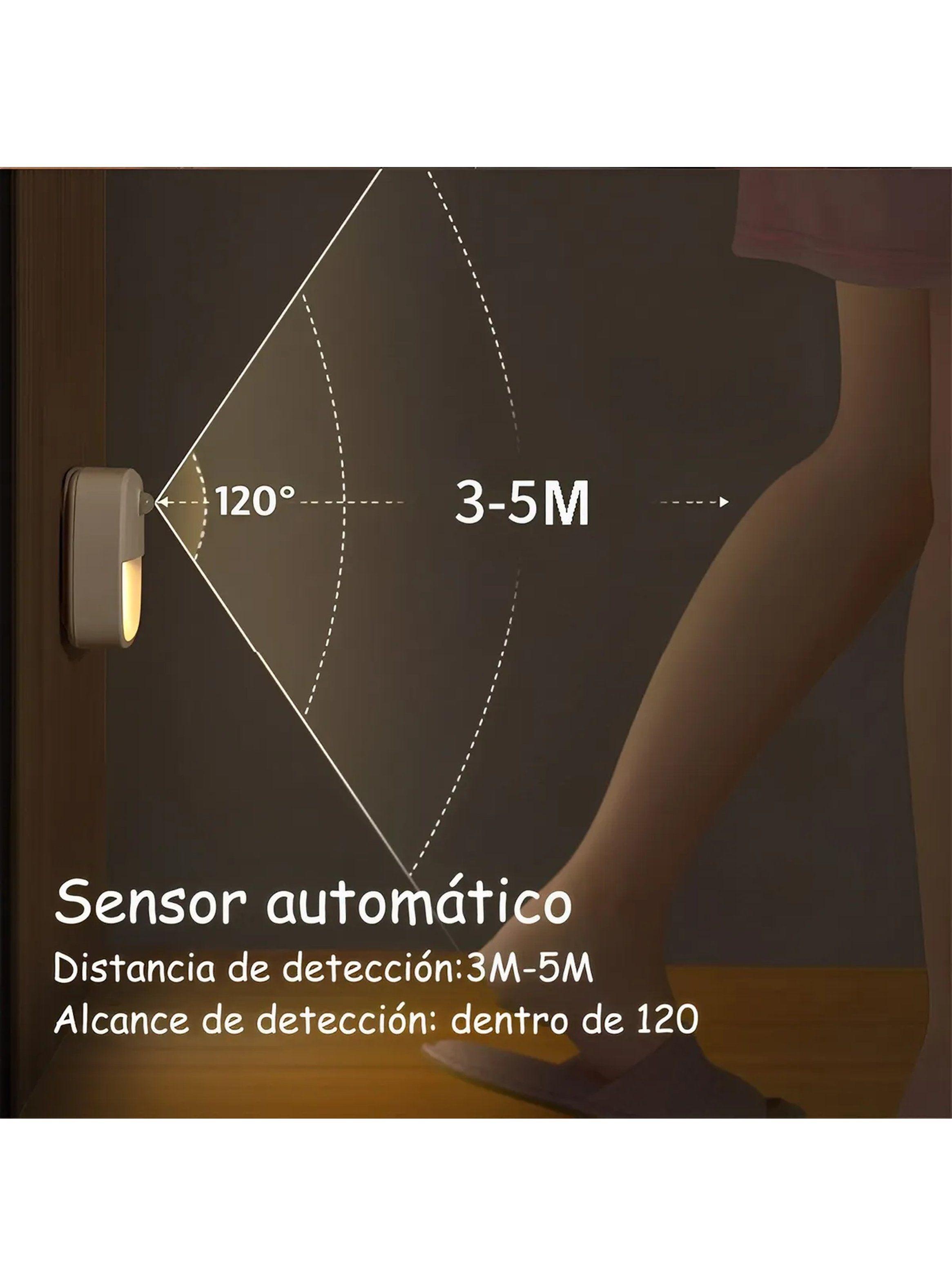 Luz Nocturna LED Sensor De Movimiento Interior Blanco-4
