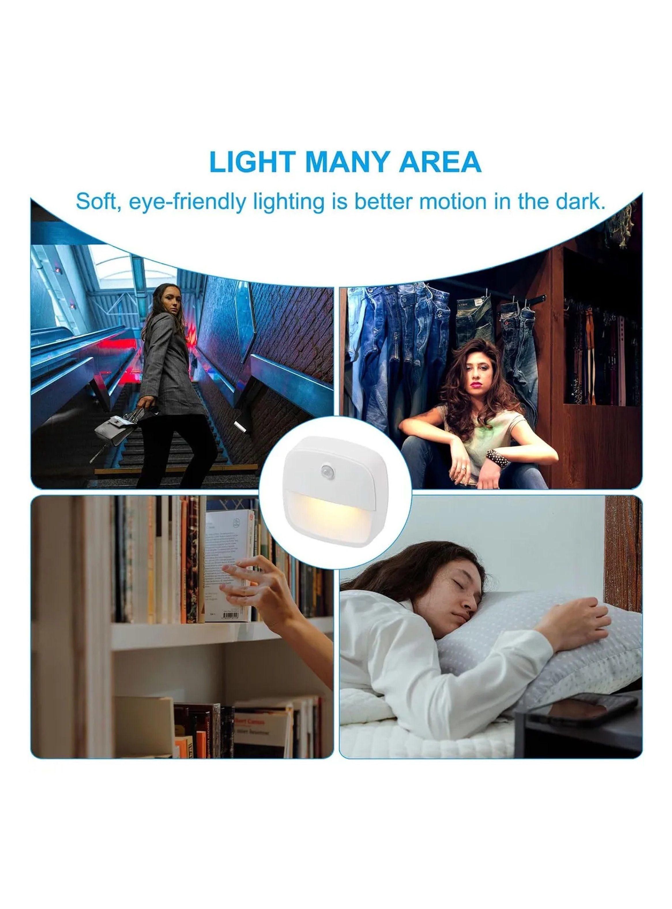 Luz Nocturna LED Sensor De Movimiento Interior Blanco-9