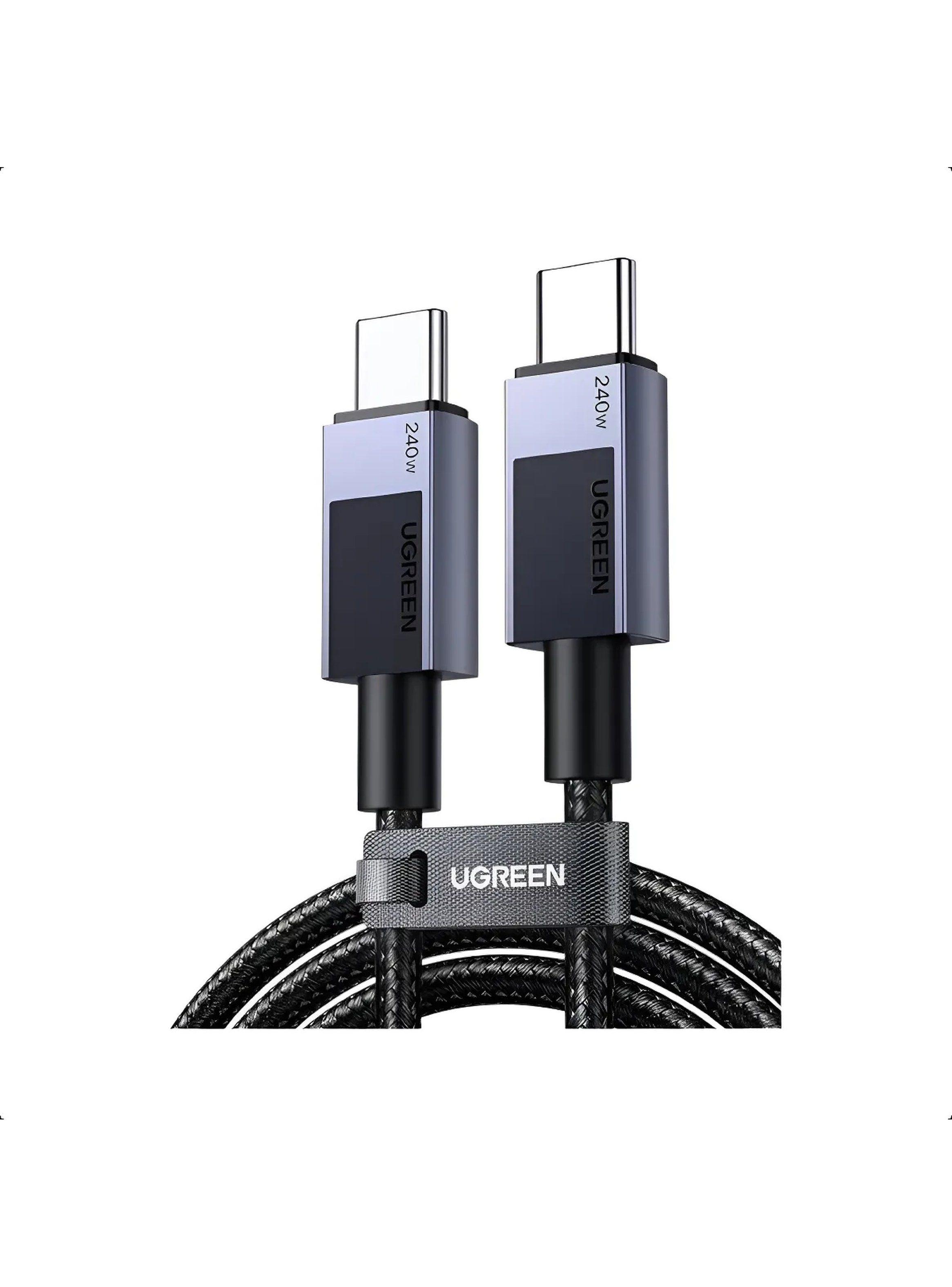 Cable USB-C 240W Carga Rápida PD3.1 Nylon Trenzado 1M-0