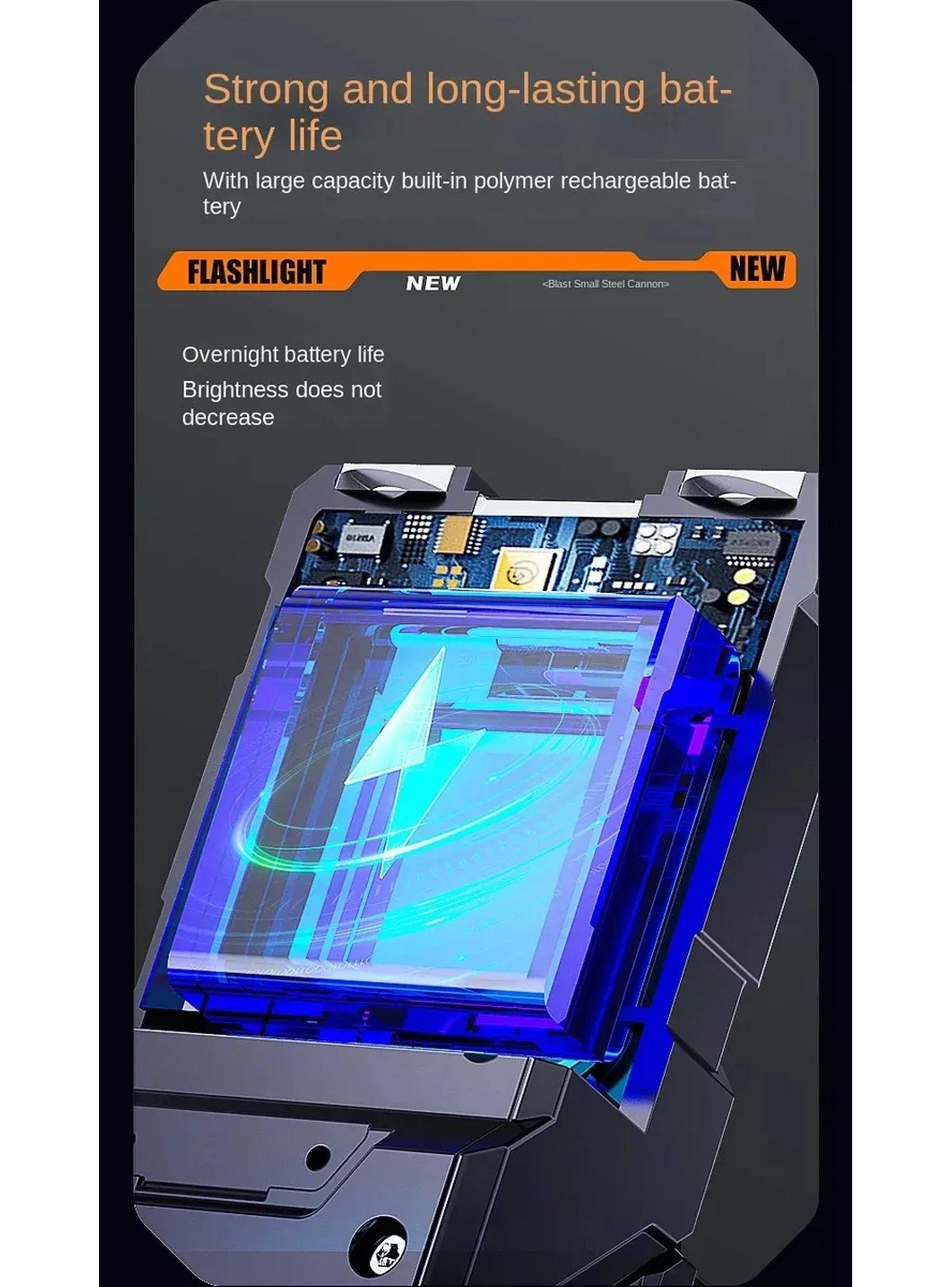 Linterna Recargable COB Alta Potencia Pantalla LED-2