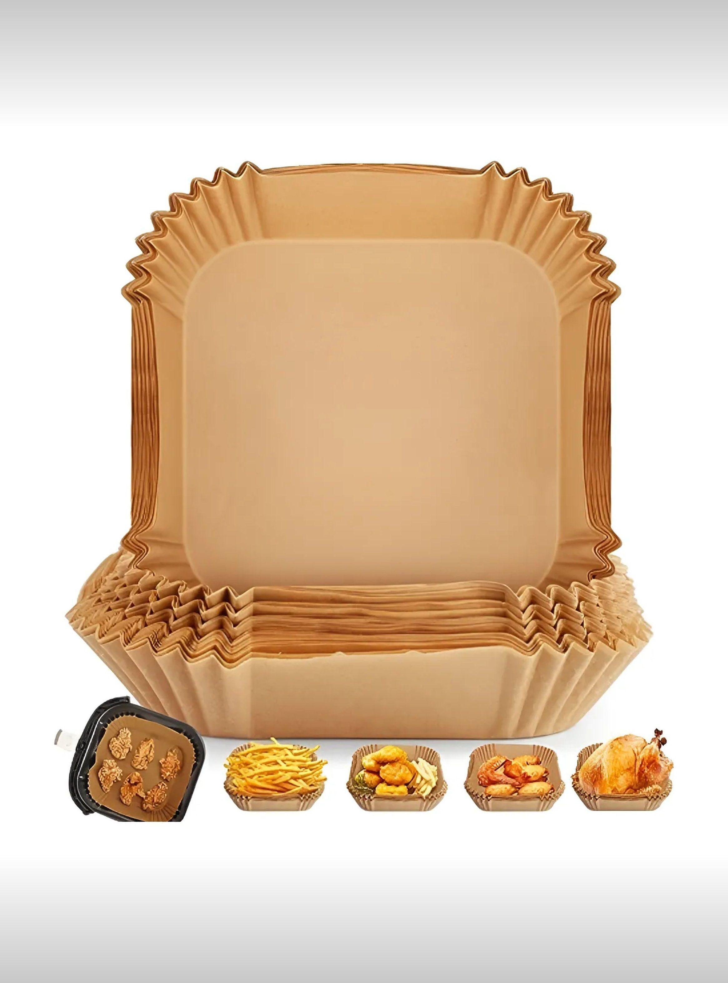 Papel para Freidora de Aire Antiadherente Desechable Resistente 50 Piezas-0