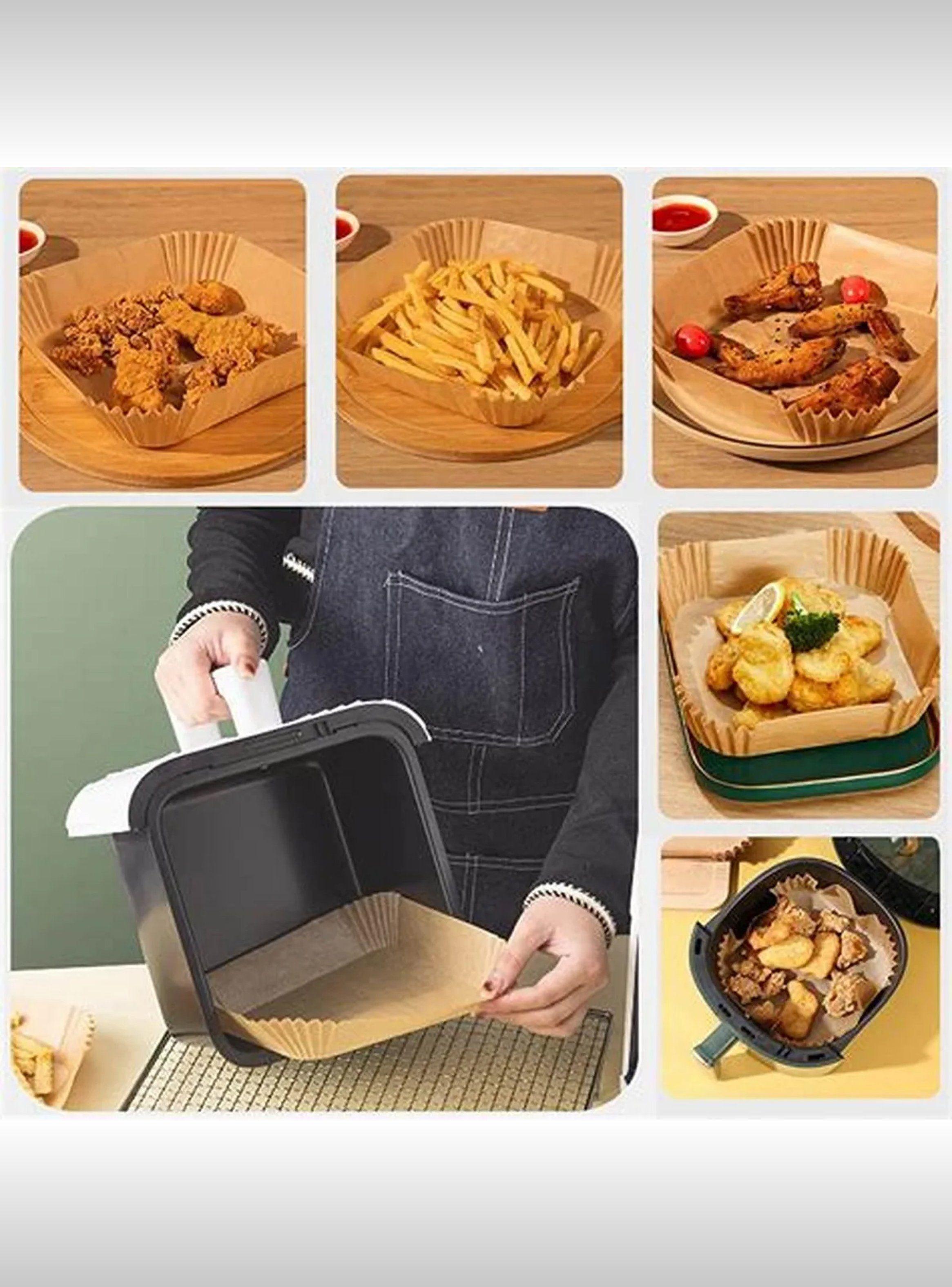 Papel para Freidora de Aire Antiadherente Desechable Resistente 50 Piezas-2