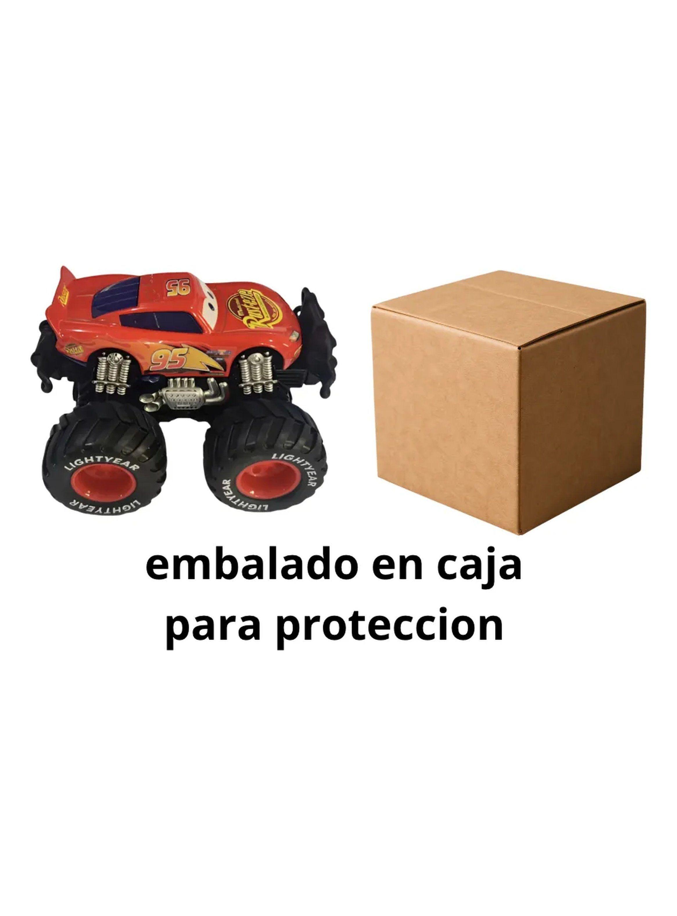 Camión de Juguete Monster Truck 11 cm Rayo Rojo Plástico Durable-2