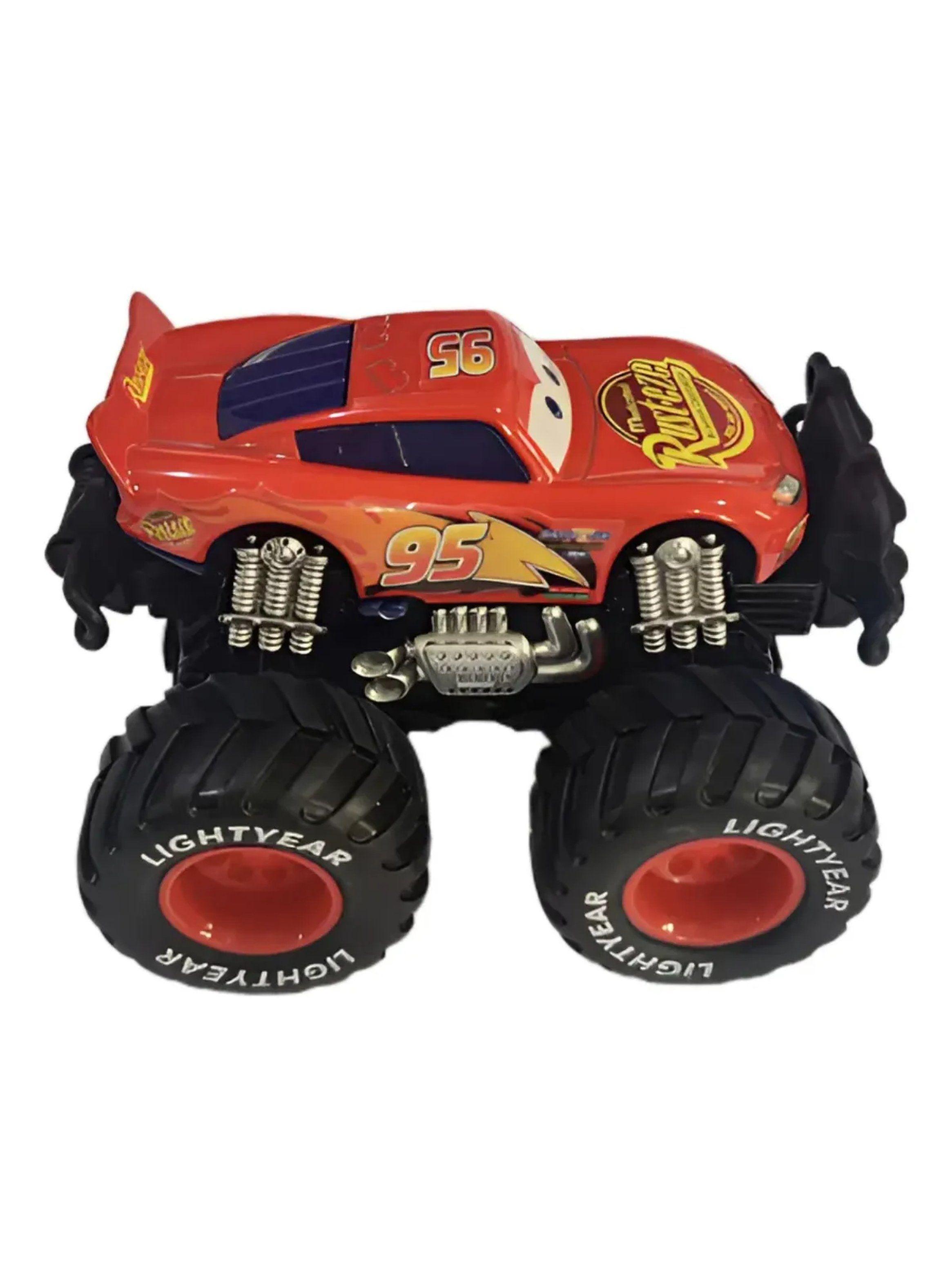 Camión de Juguete Monster Truck 11 cm Rayo Rojo Plástico Durable-3