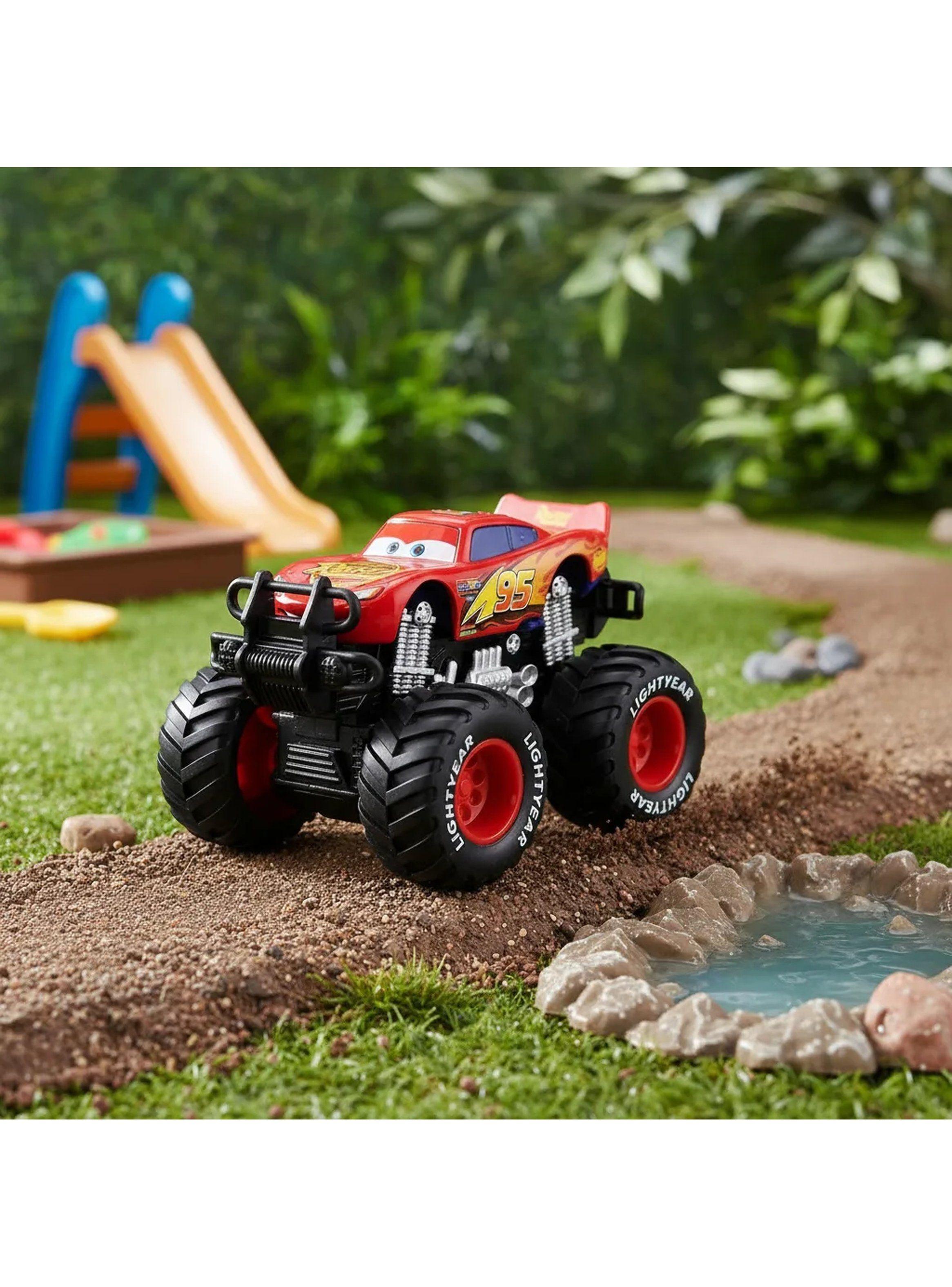Camión de Juguete Monster Truck 11 cm Rayo Rojo Plástico Durable-5