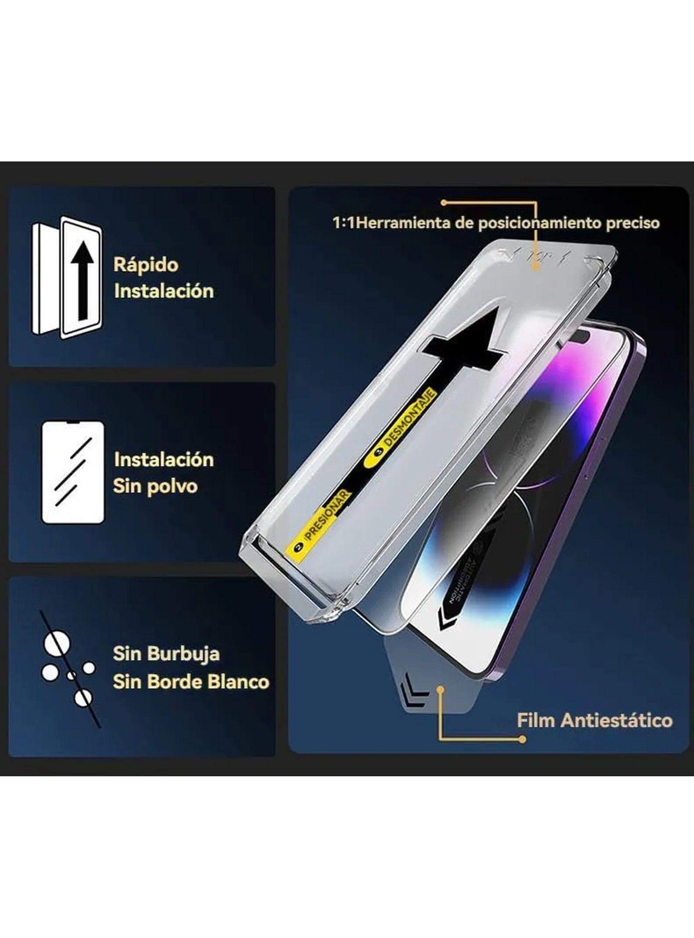 Protector de Pantalla de Cristal Templado Compatible con iPhone 14 Pro | Resistente a Arañazos-3