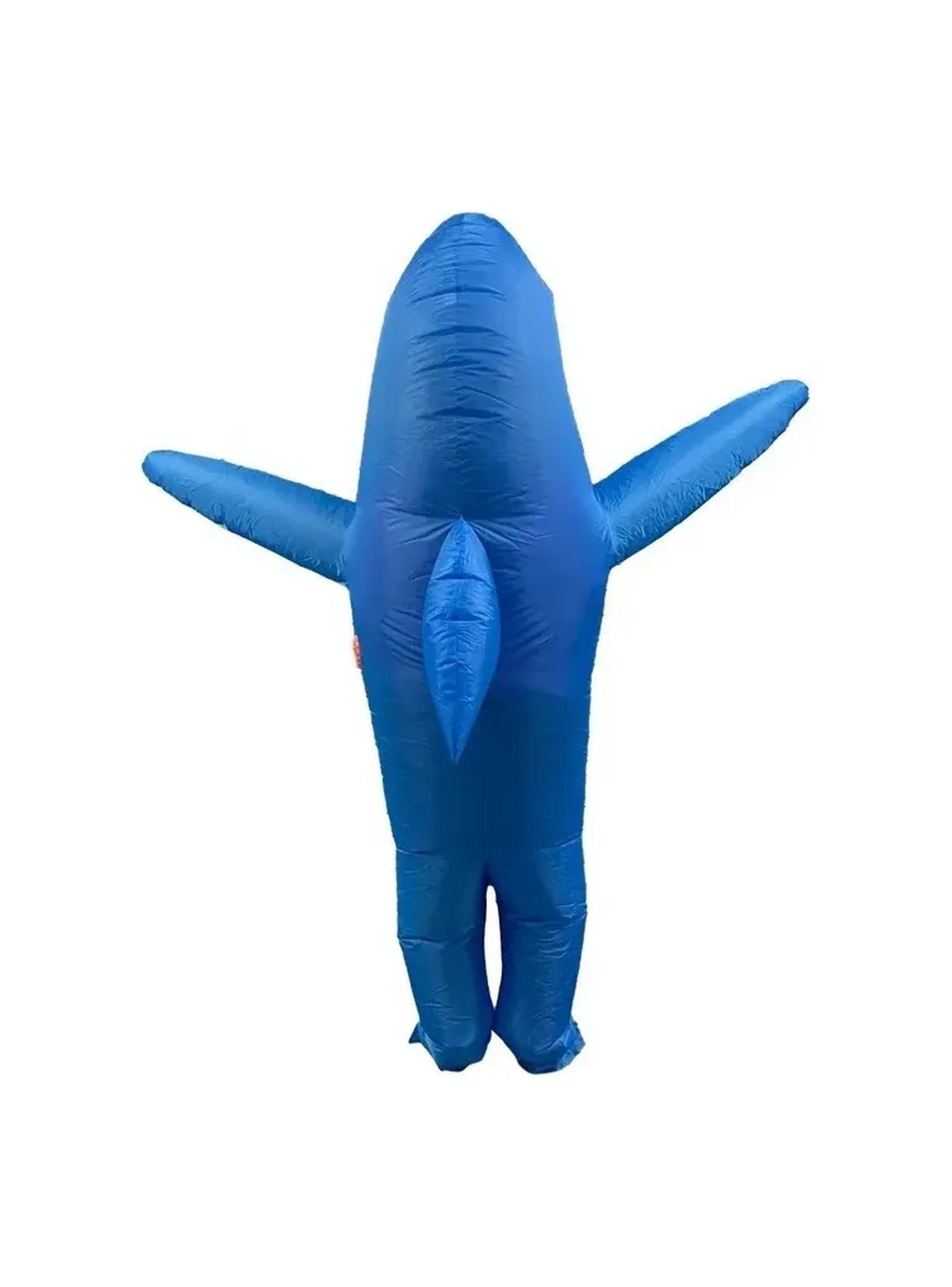 Disfraz Inflable Tiburón Azul Adulto Multicolor-2