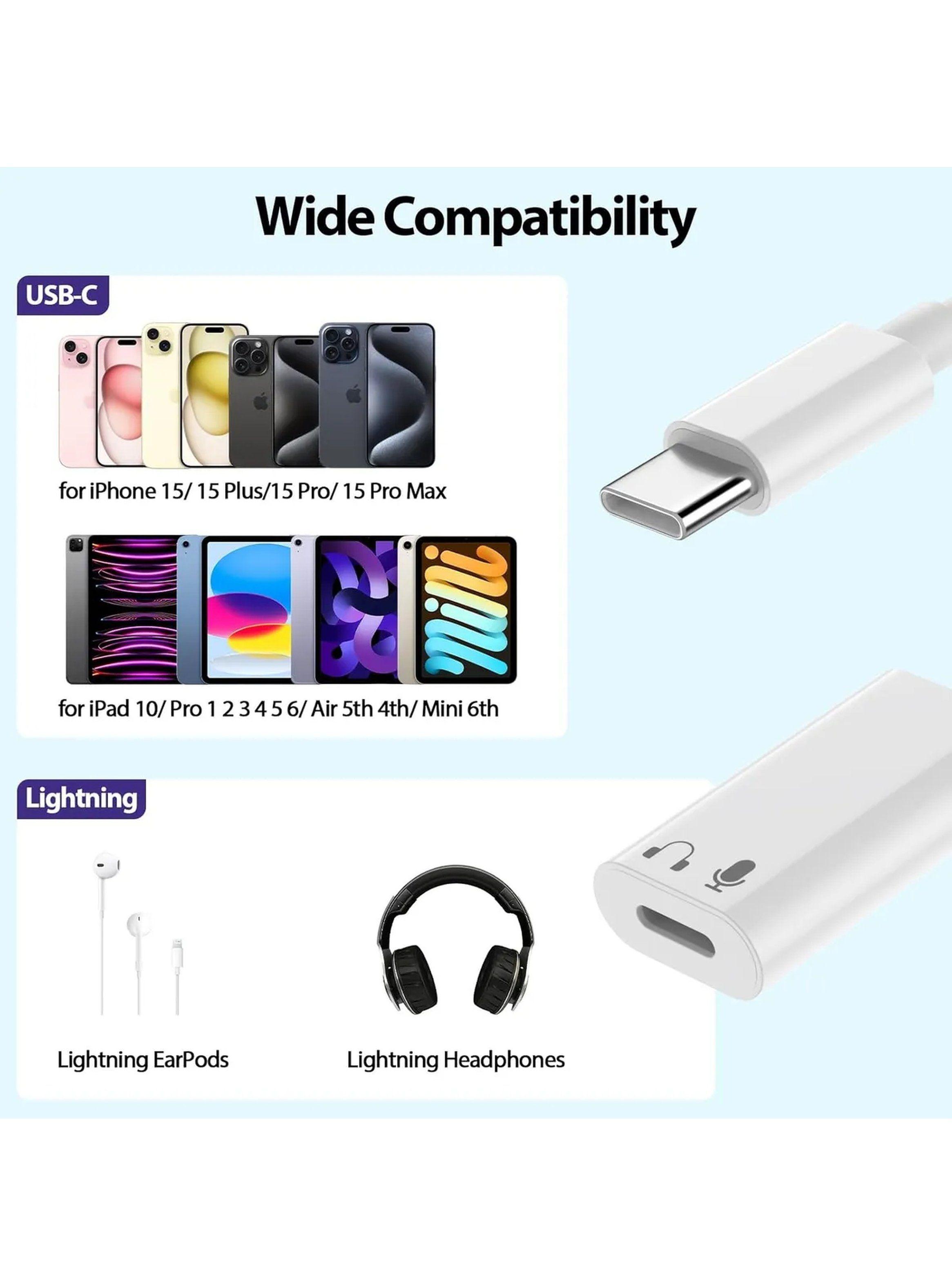 Adaptador USB-C a Lightning Compatible Con iPhone y iPad-2